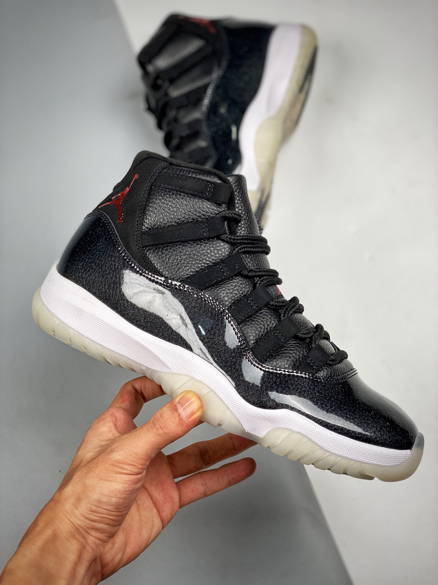 Air Jordan 11 Retro “72-10” Black/Gym Red-White For Sale