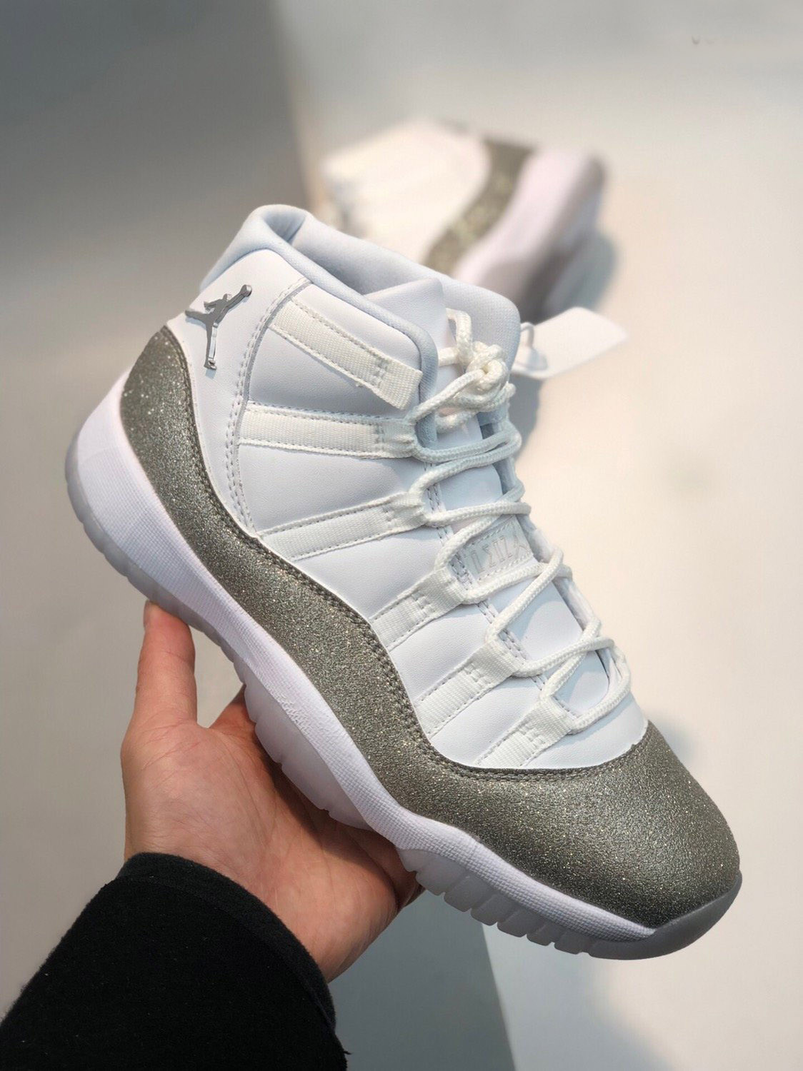 Air Jordan 11 White/Metallic Silver-Vast Grey For Sale