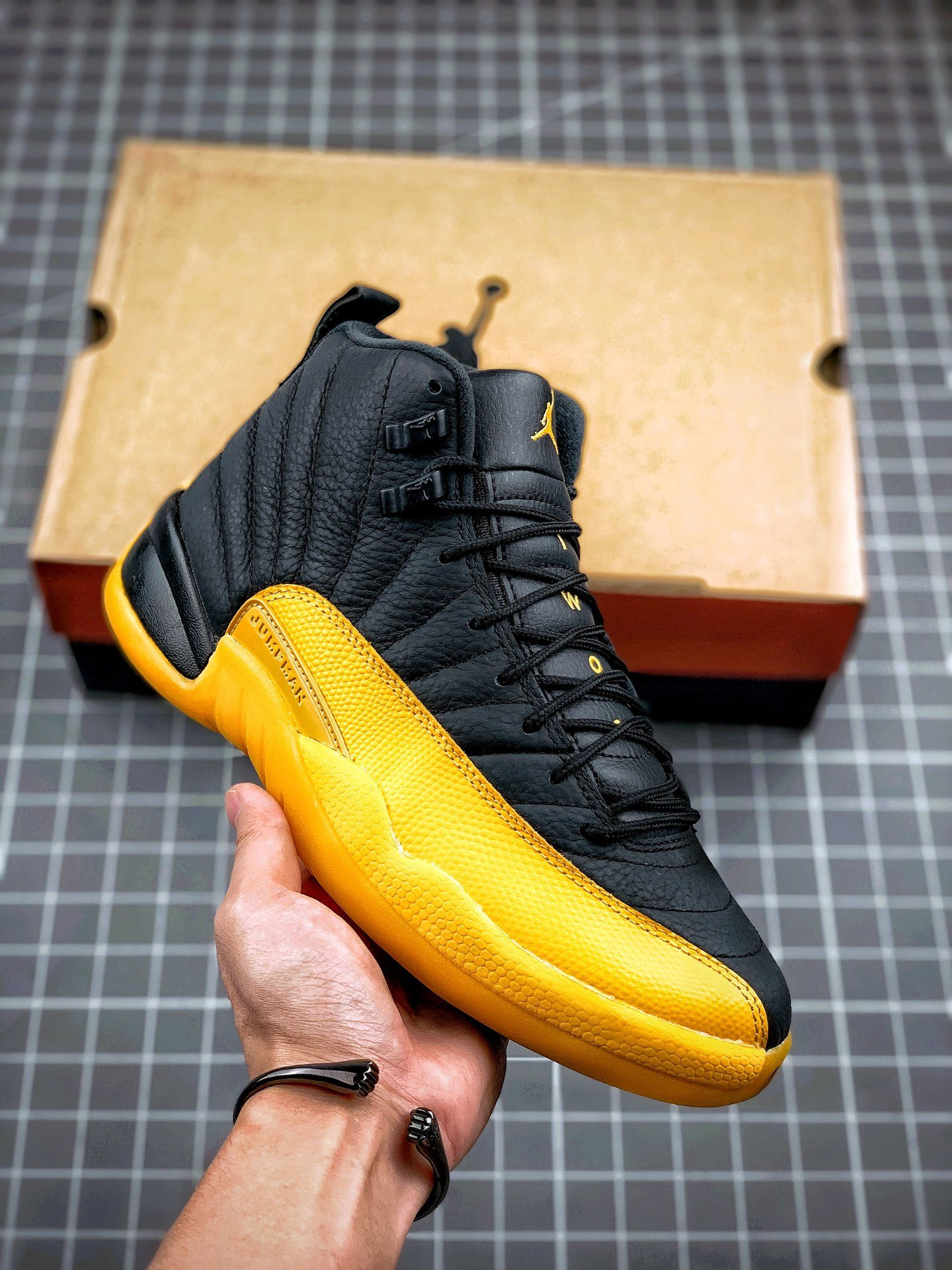 Air Jordan 12 Black University Gold For Sale