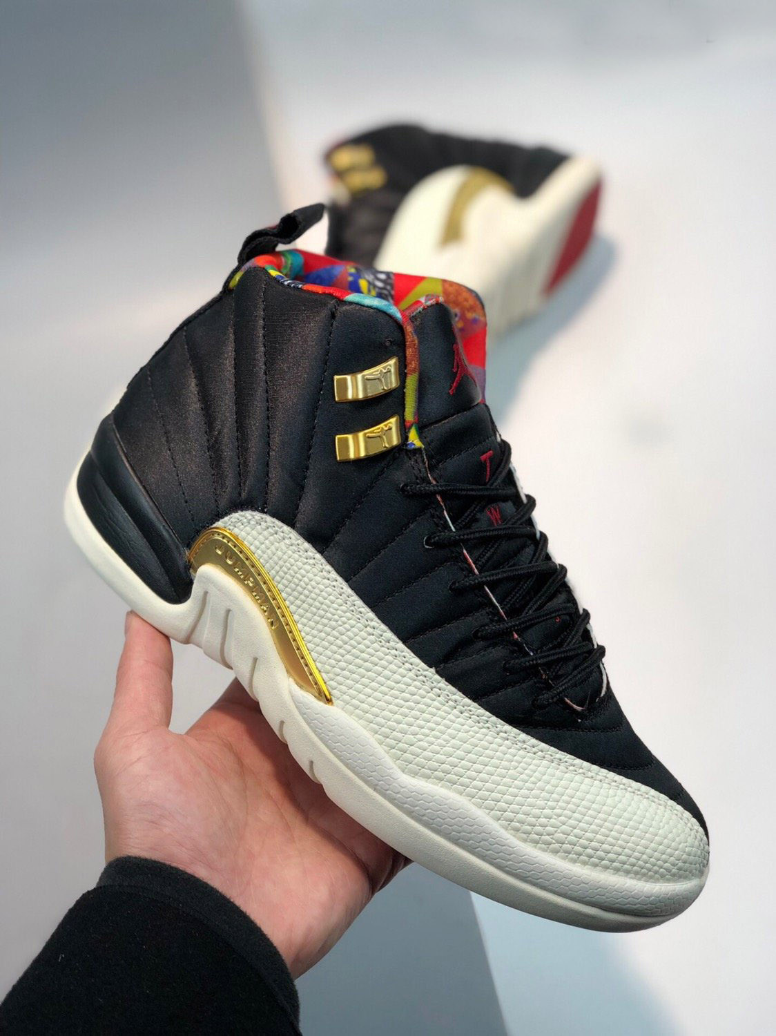 Air Jordan 12 ‘CNY’ Black/Sail-Metallic Gold-True Red