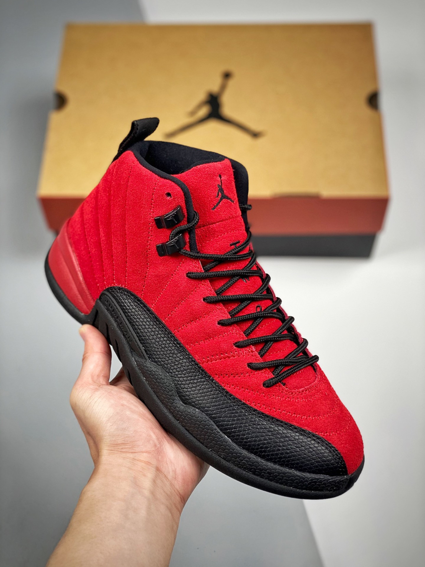 Air Jordan 12 ‘Reverse Flu Game’ Varsity Red/Black For Sale