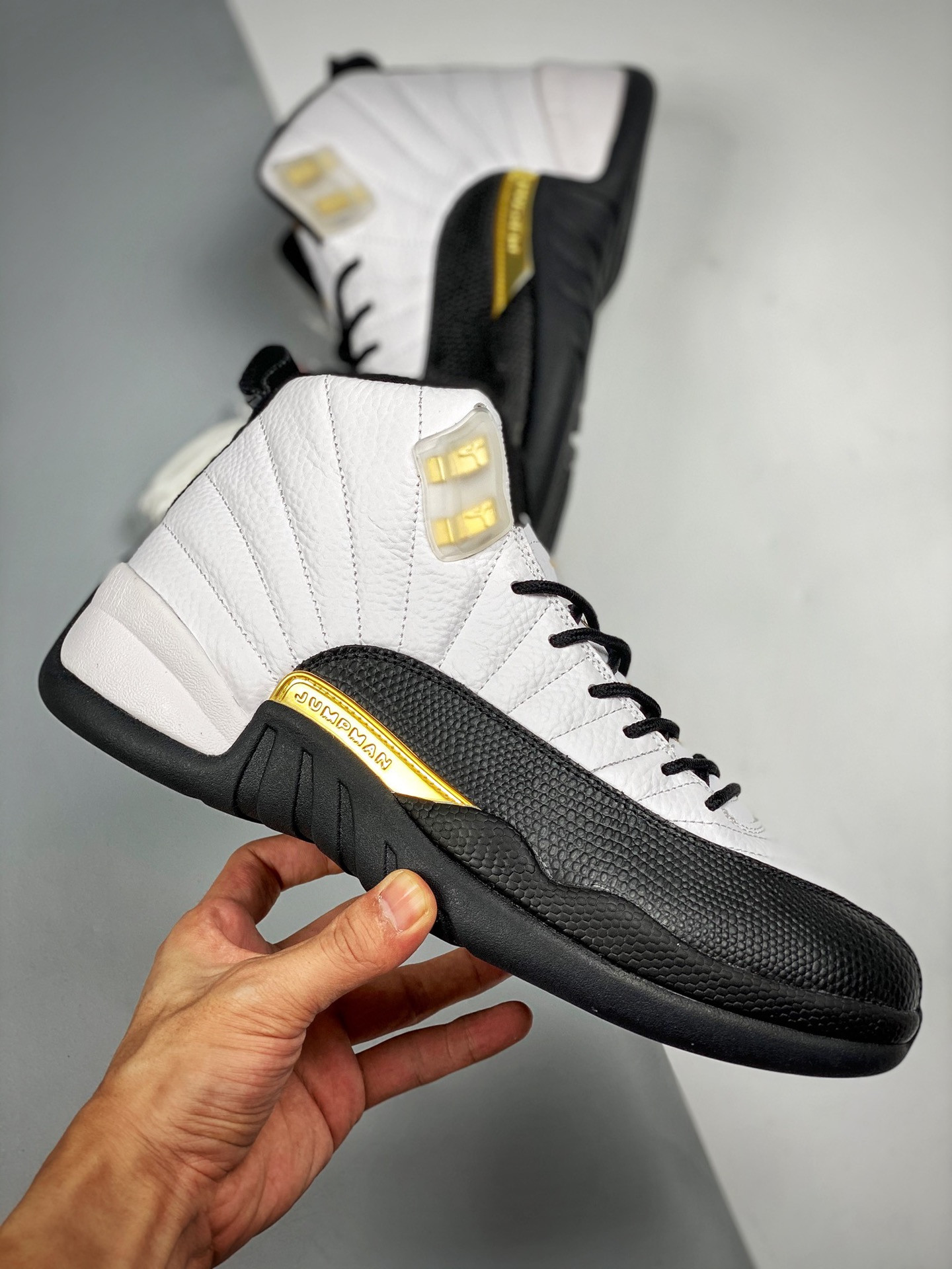 Air Jordan 12 ‘Royalty’ White/Black-Metallic Gold For Sale