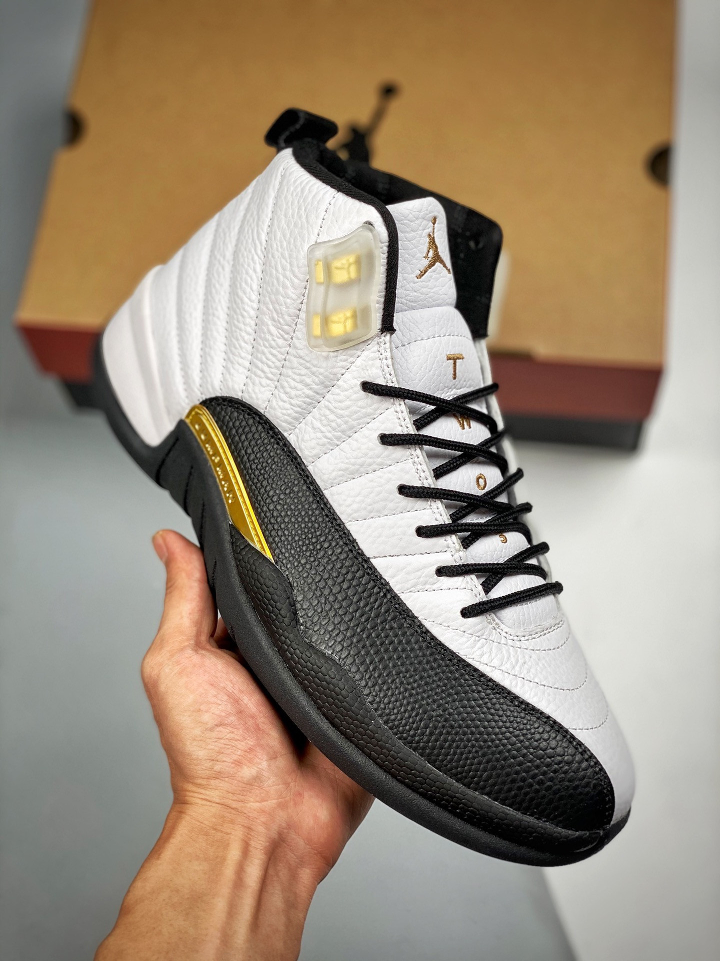 Air Jordan 12 ‘Royalty’ White/Black-Metallic Gold For Sale