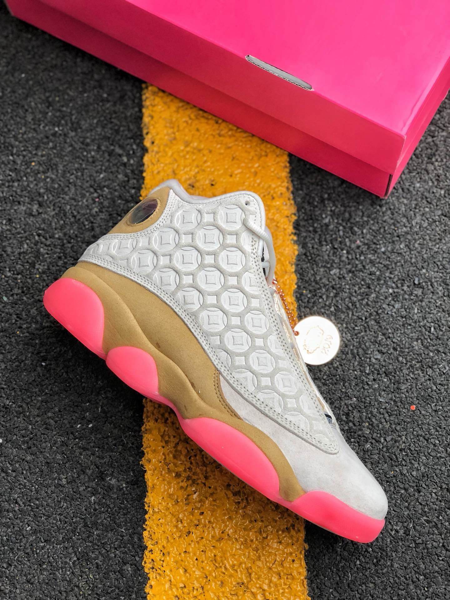 Air Jordan 13 Retro ‘CNY’ Pale Ivory/Black-Digital Pink-Club Gold On Sale