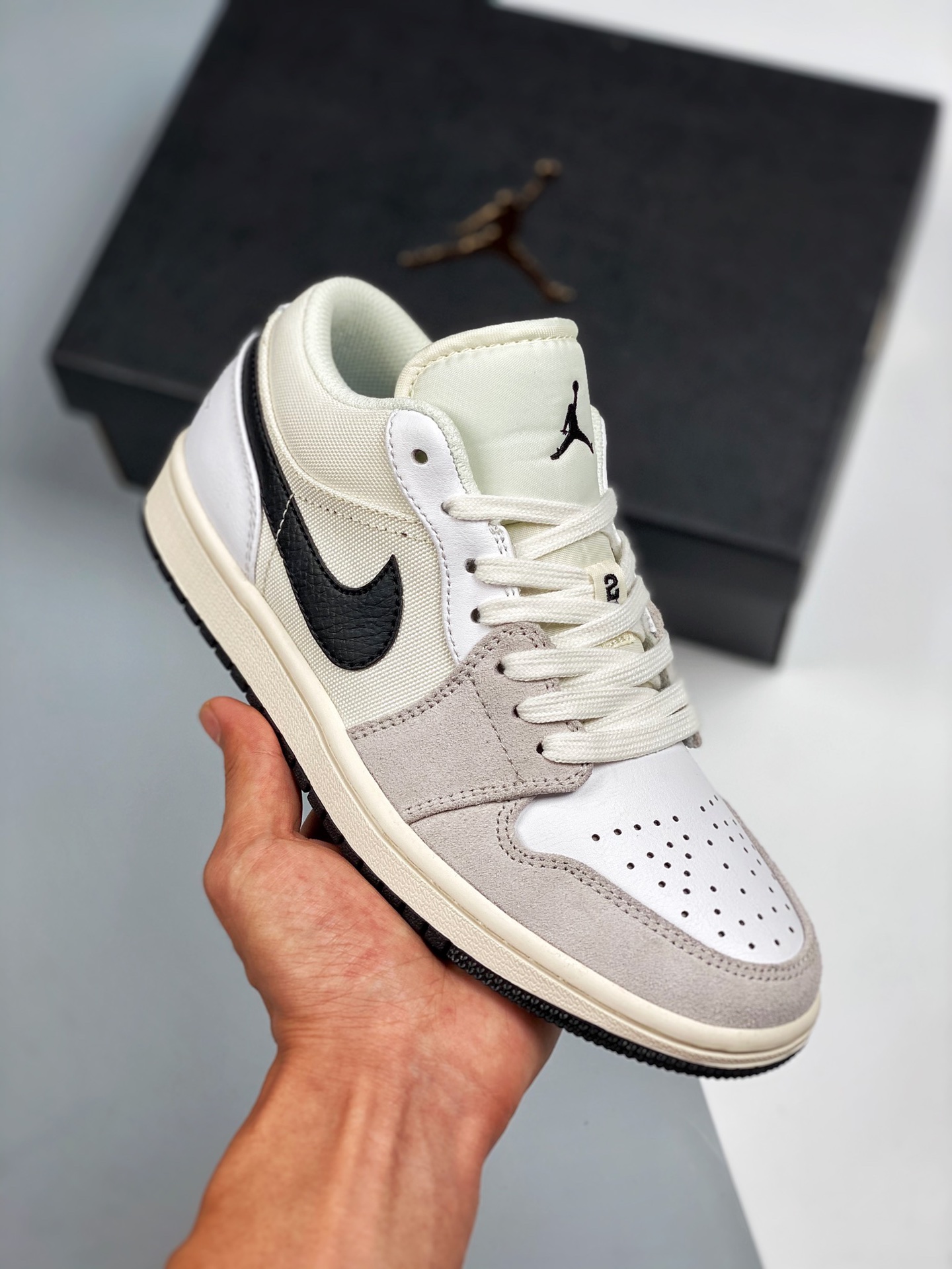 Air Jordan 1 Low “Astrograbber” White/Sail/Black For Sale