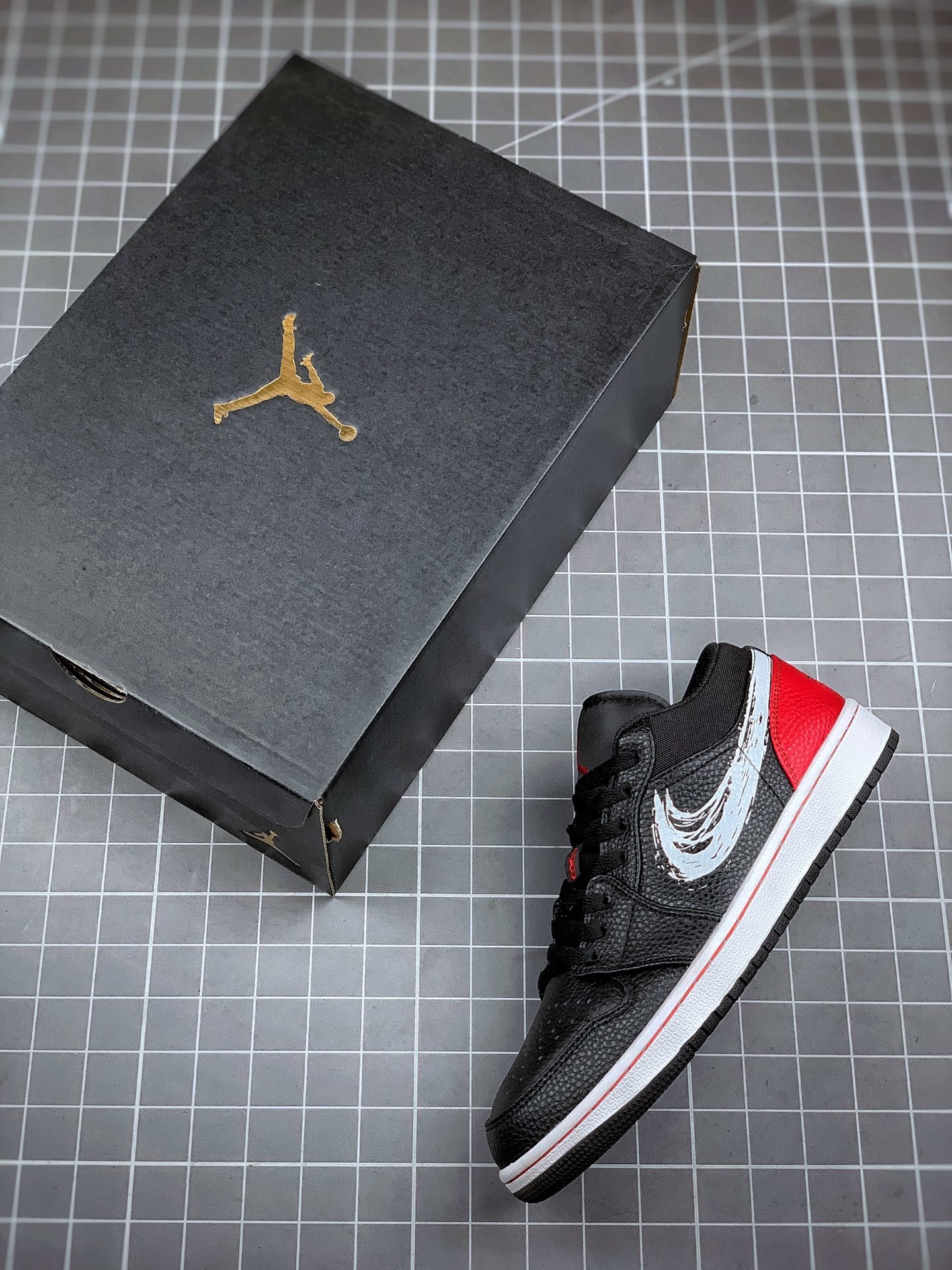 Air Jordan 1 Low “Brushstroke Swoosh” For Sale
