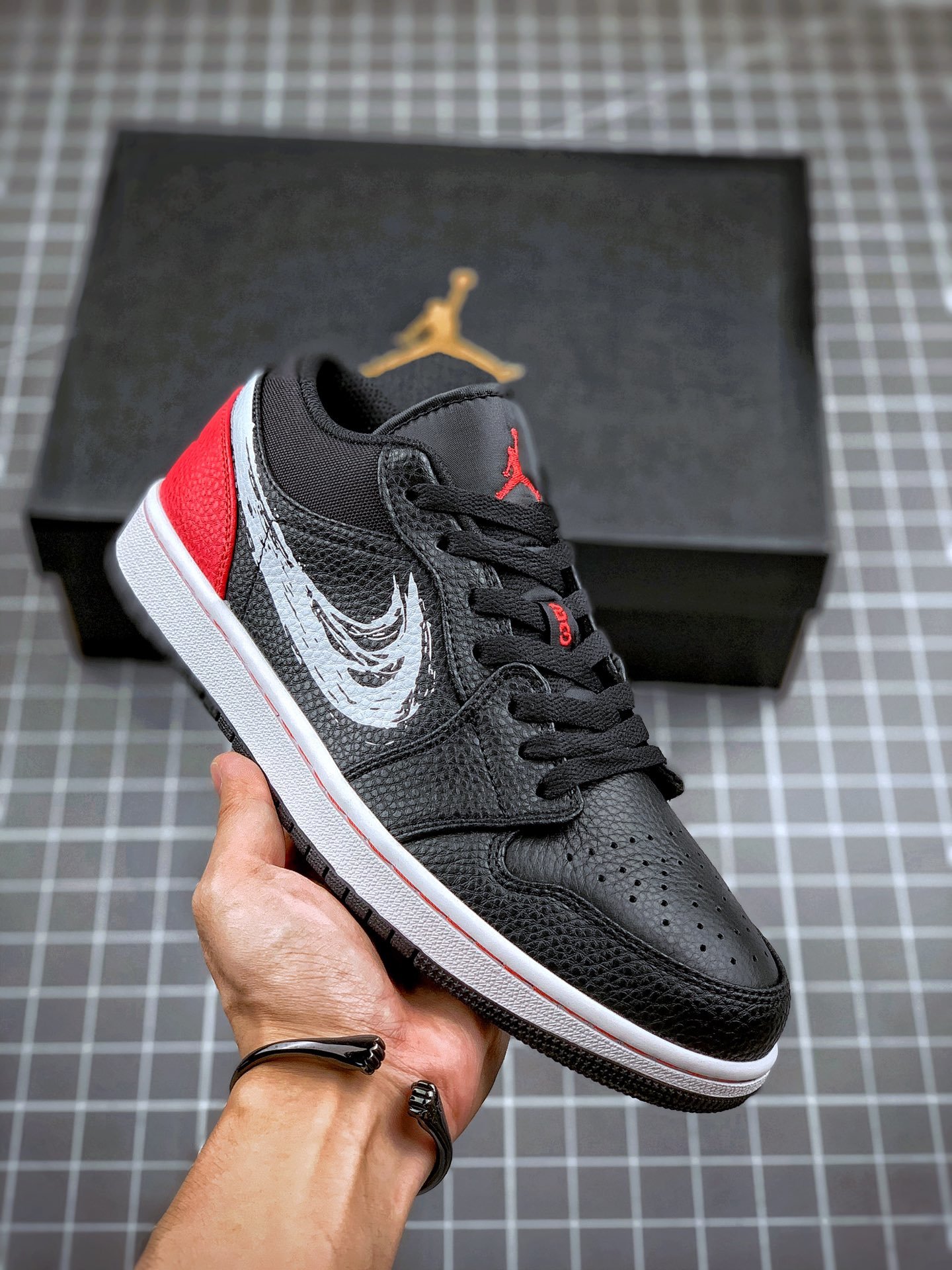Air Jordan 1 Low “Brushstroke Swoosh” For Sale