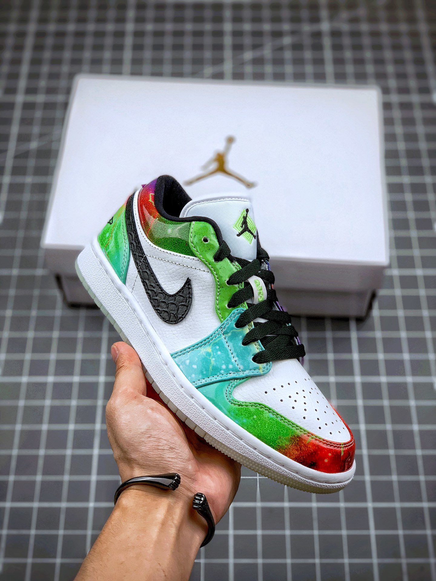 Air Jordan 1 Low “Galaxy” White Multi For Sale