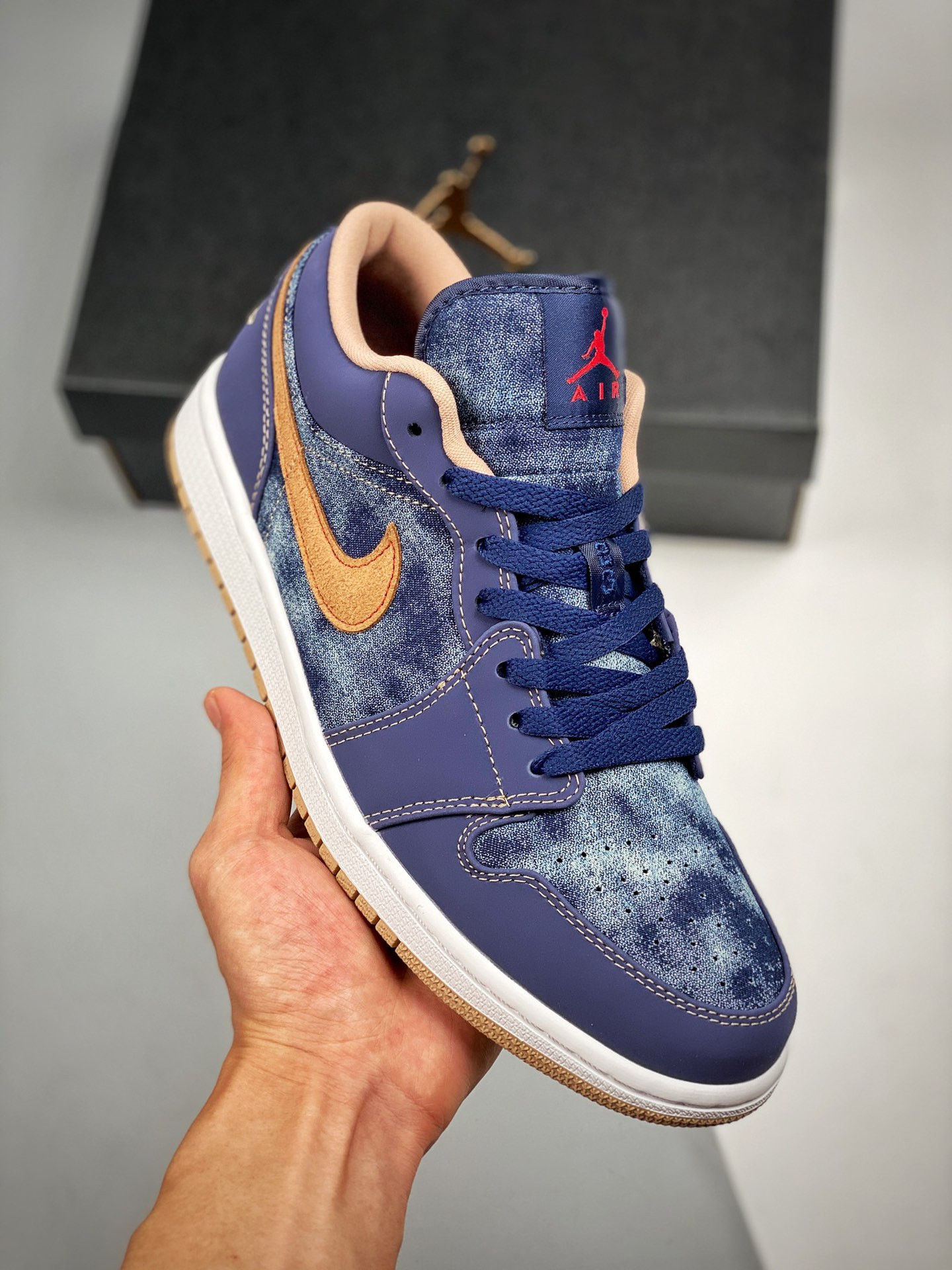 Air Jordan 1 Low Black/Magic Ember-Sundial-White For Sale