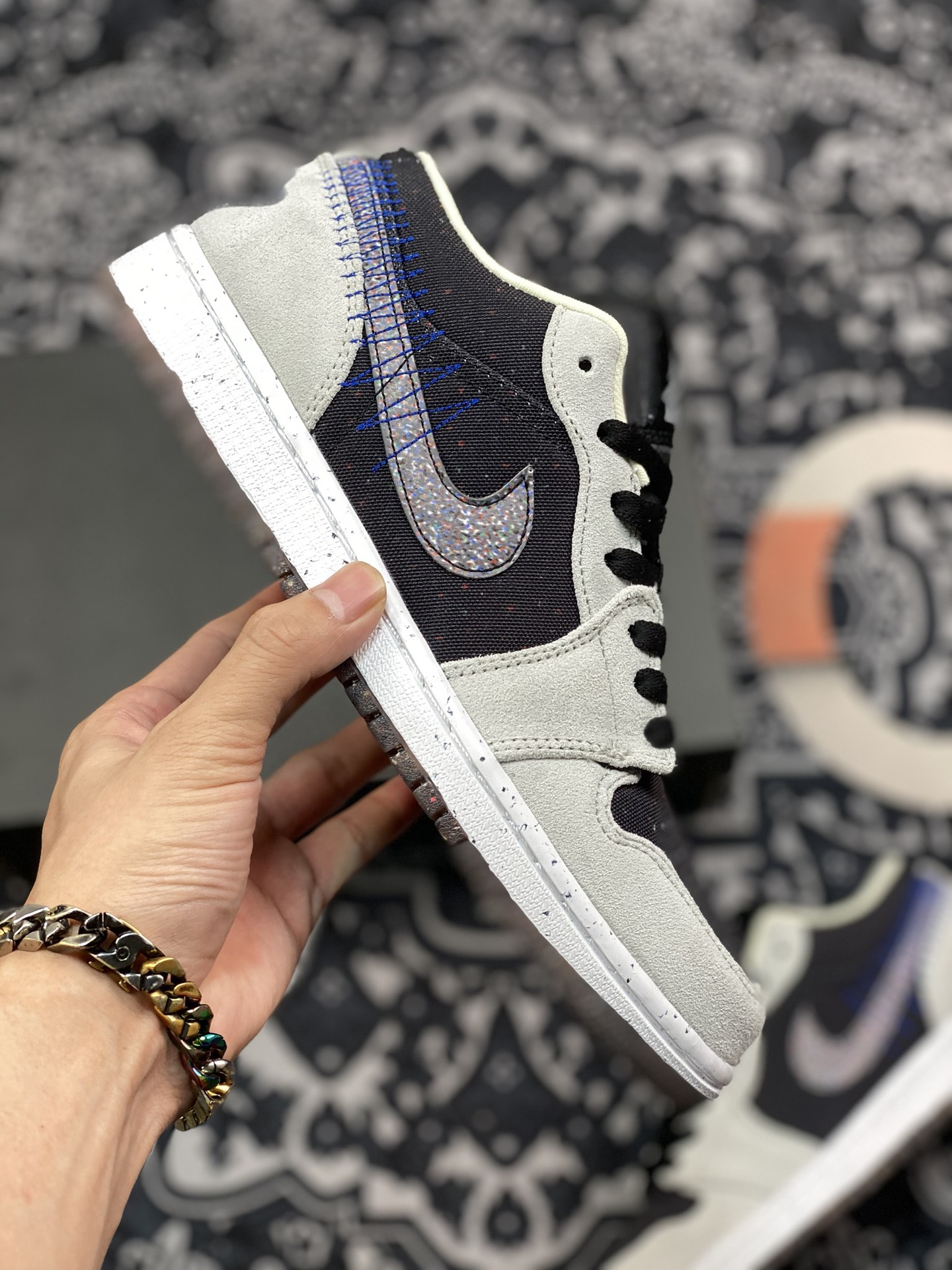 Air Jordan 1 Low ‘Crater 2021’ Grey Black For Sale
