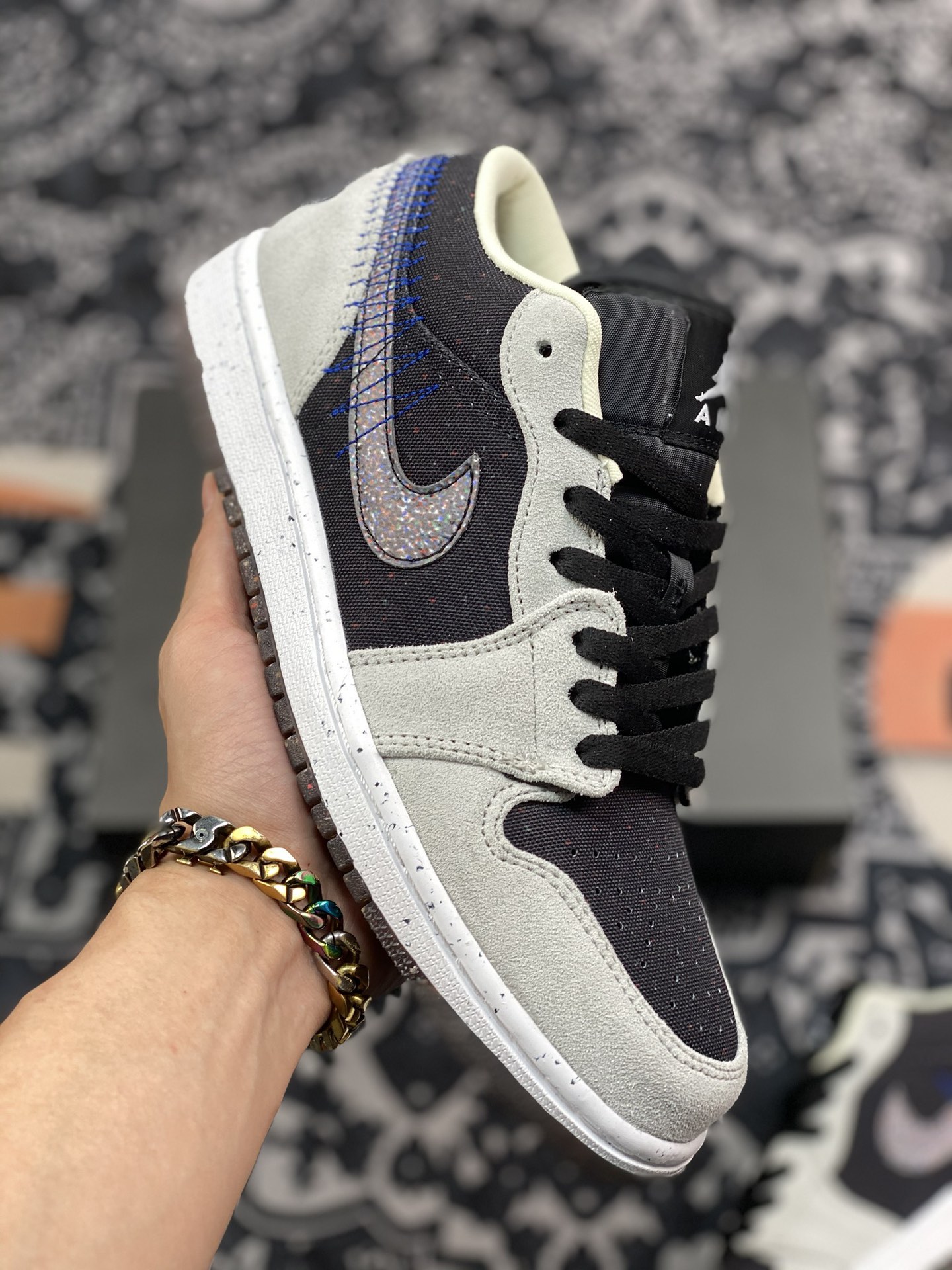 Air Jordan 1 Low ‘Crater 2021’ Grey Black For Sale