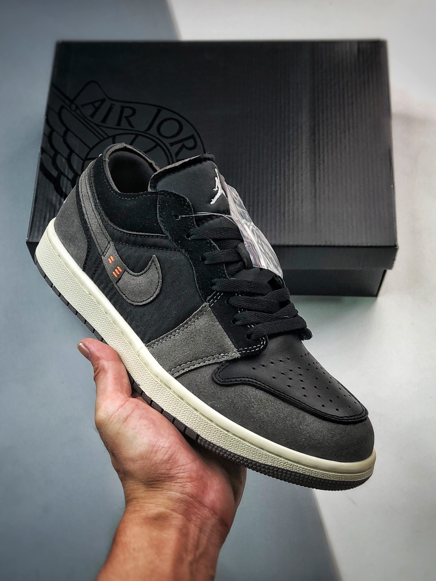 Air Jordan 1 Low “Inside Out” Black Grey For Sale