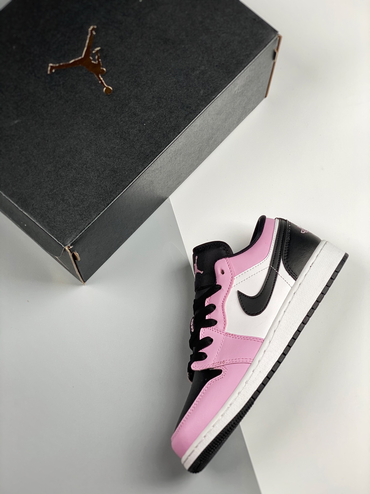 Air Jordan 1 Low Light Arctic Pink/Black/White For Sale
