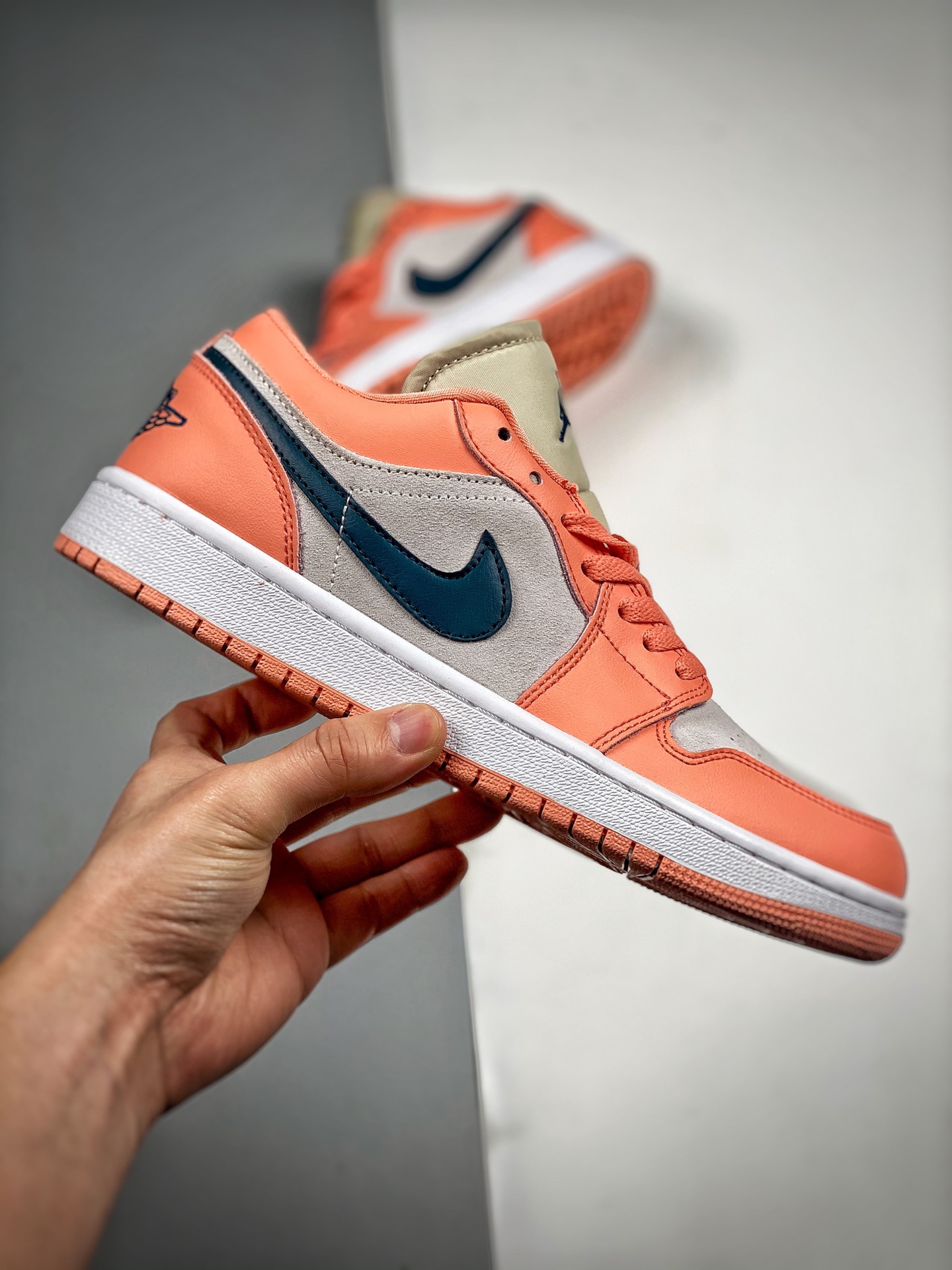 Air Jordan 1 Low Light Madder Root/Dark Teal Green For Sale