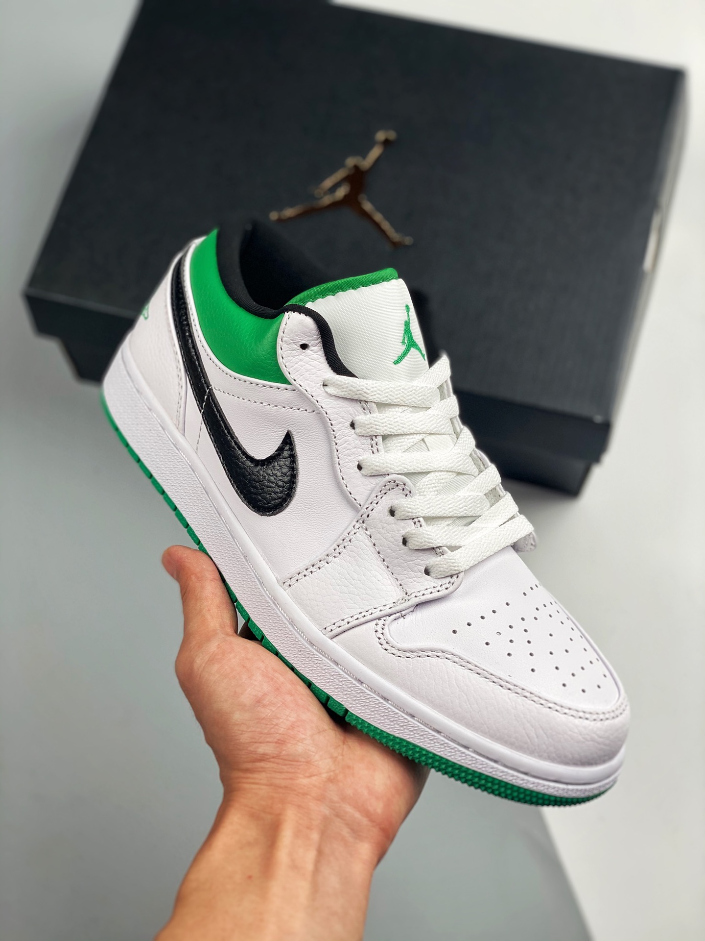 Air Jordan 1 Low Lucky Green White For Sale