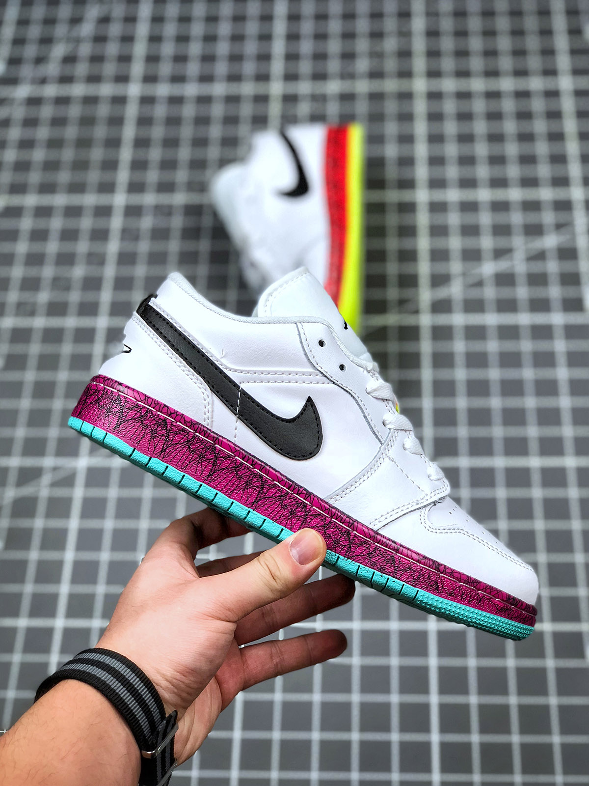 Air Jordan 1 Low Multi-Color Midsoles White For Sale