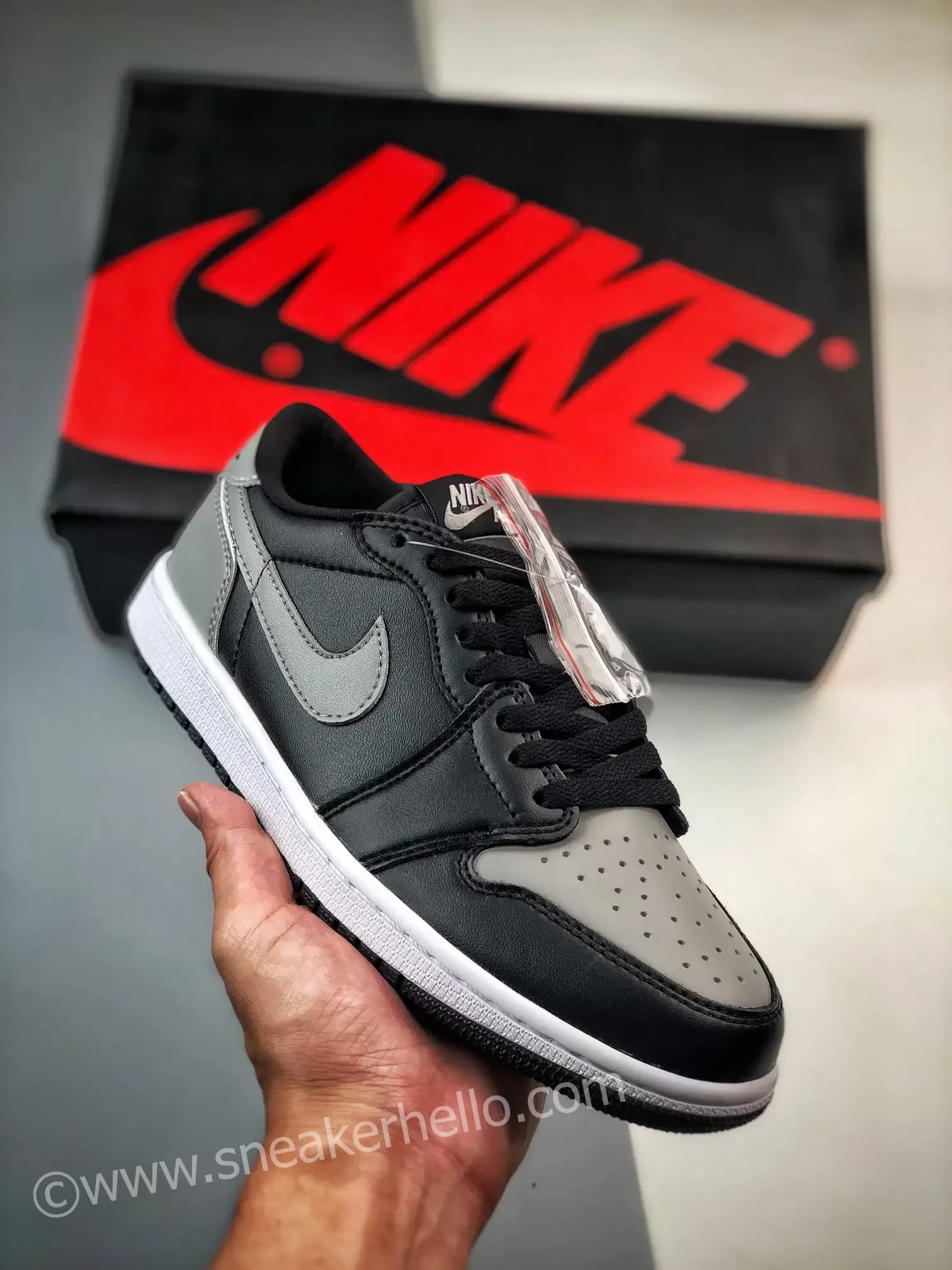 Air Jordan 1 Low OG “Shadow” Black/Medium Grey-Sail For Sale