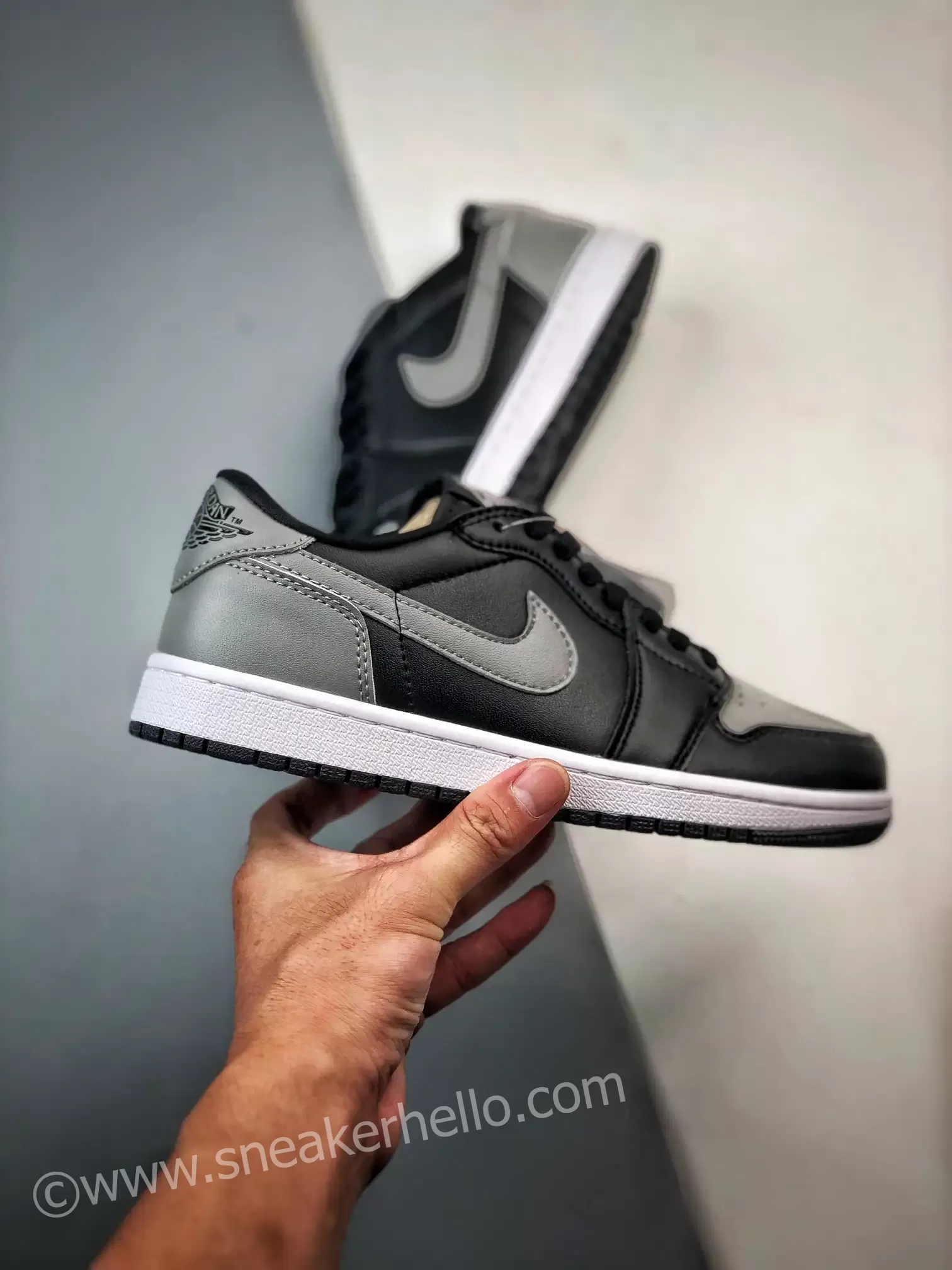 Air Jordan 1 Low OG “Shadow” Black/Medium Grey-Sail For Sale