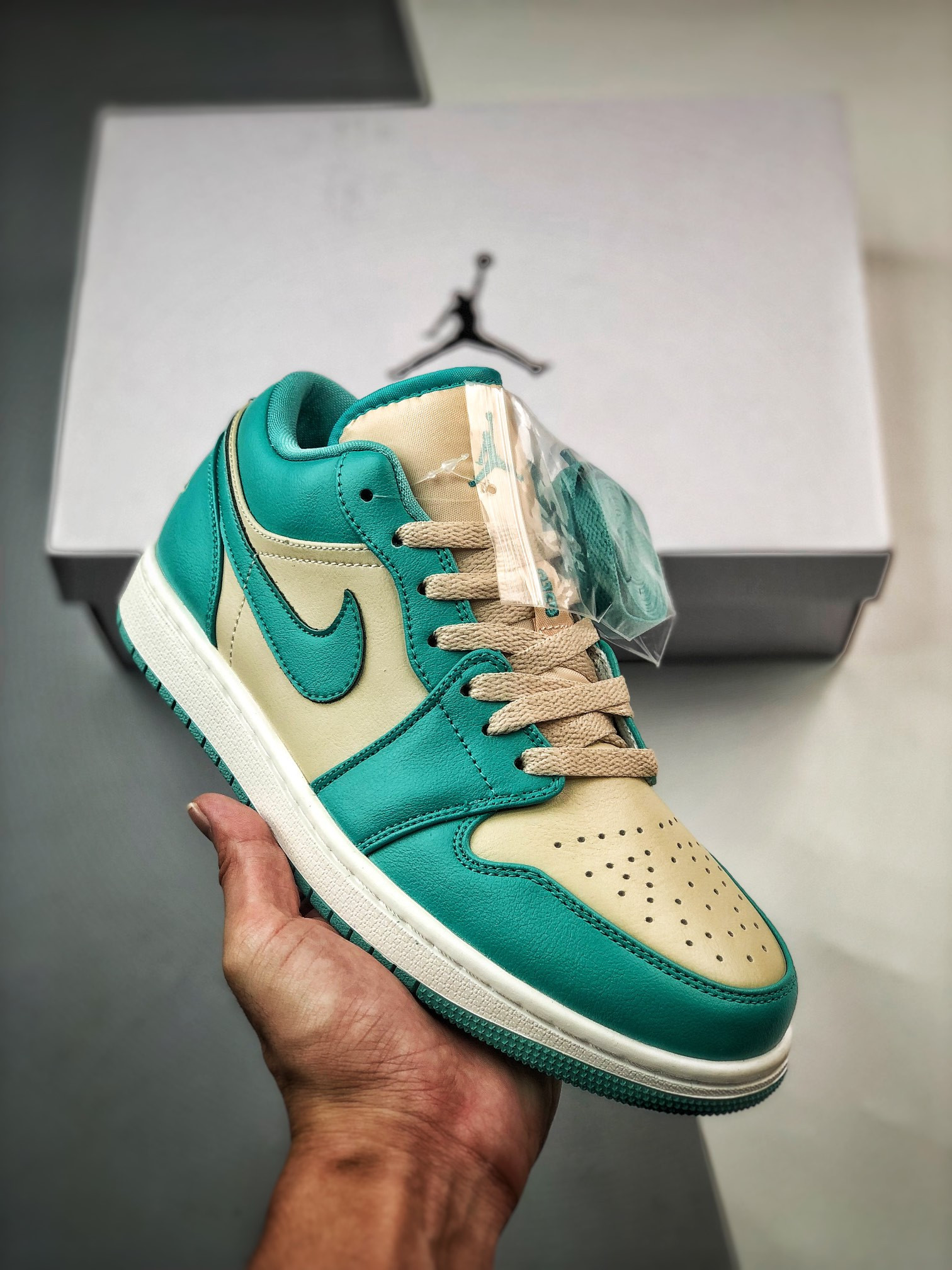 Air Jordan 1 Low True Blue/White/Cement Grey For Sale
