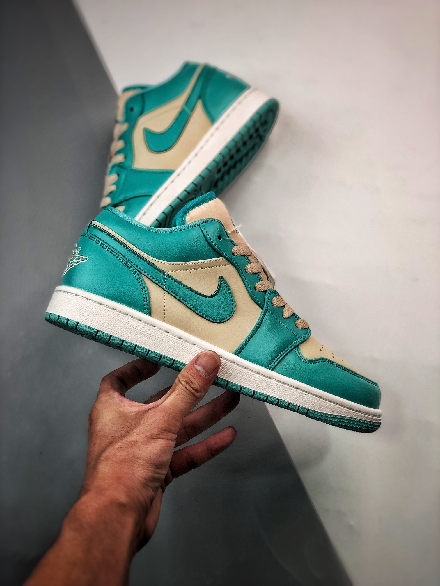 Air Jordan 1 Low True Blue/White/Cement Grey For Sale
