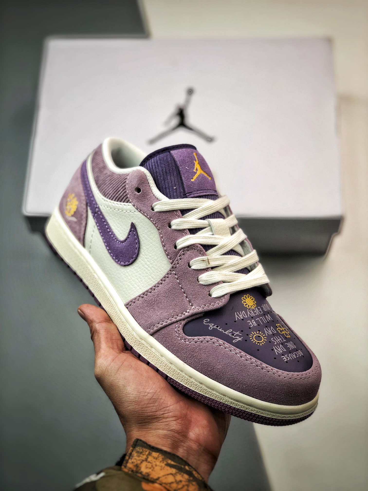 Air Jordan 1 Low Unity Purple Smoke/Sail For Sale