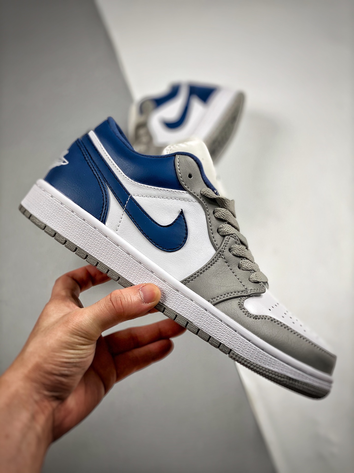 Air Jordan 1 Low White Grey Blue For Sale