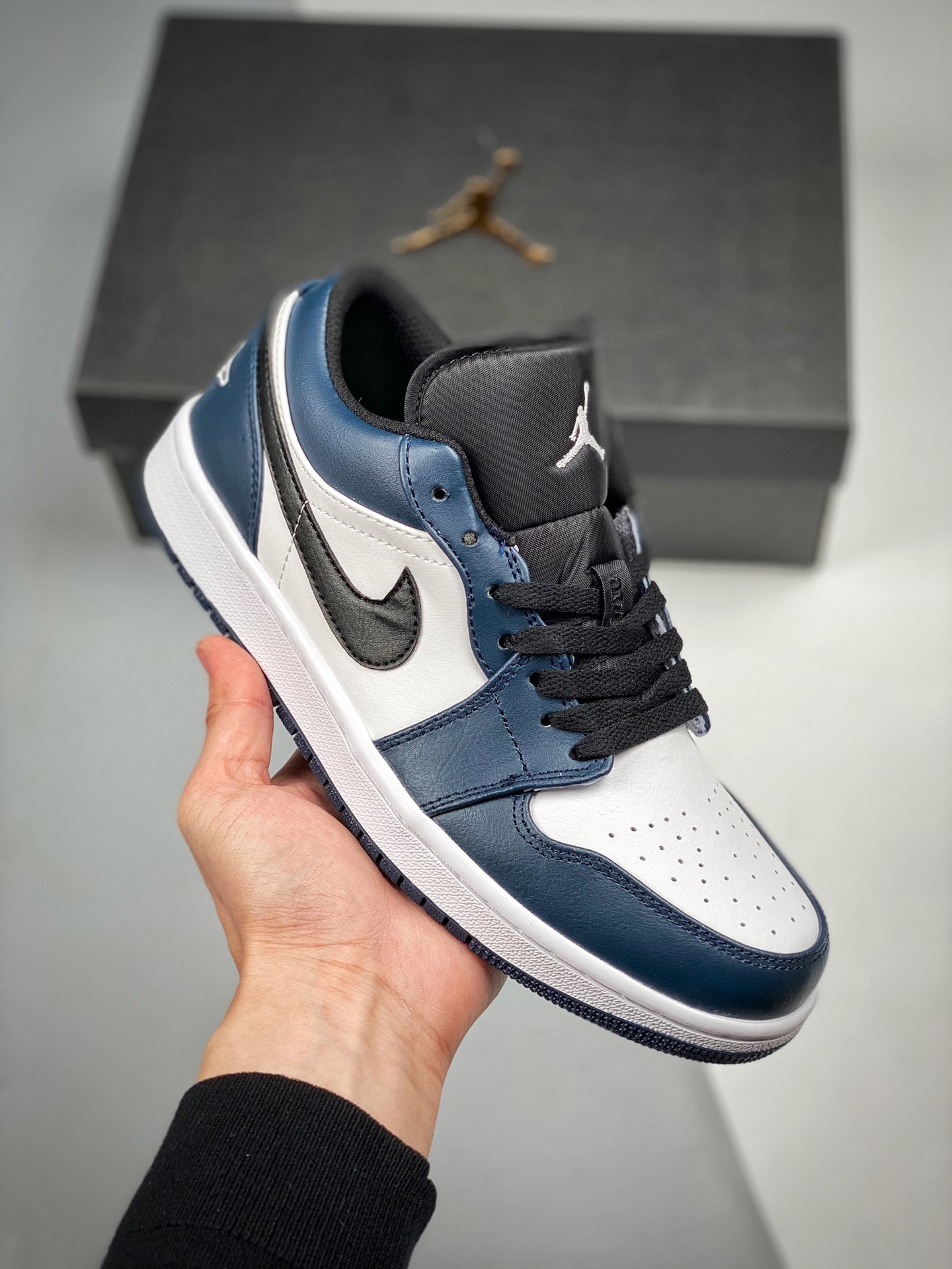 Air Jordan 1 Low White/Dark Teal-Black For Sale