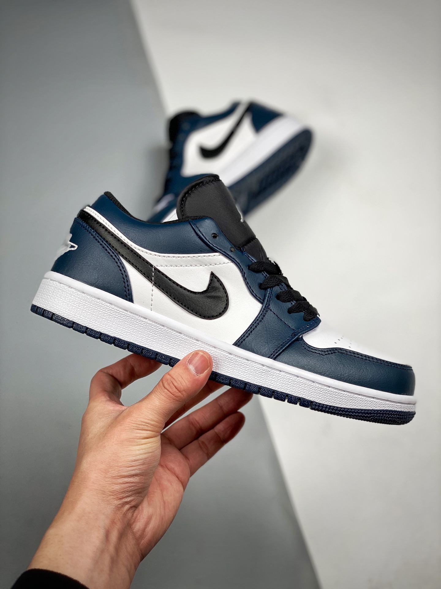 Air Jordan 1 Low White/Dark Teal-Black For Sale