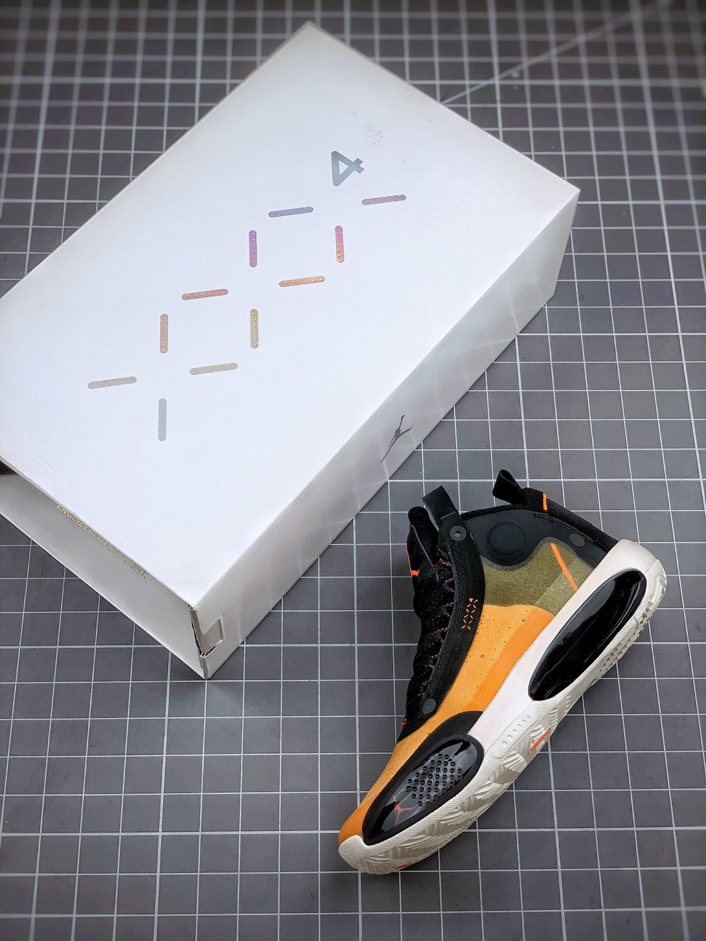 Air Jordan 34 Amber Rise/Black-Sail-Metallic Silver On Sale