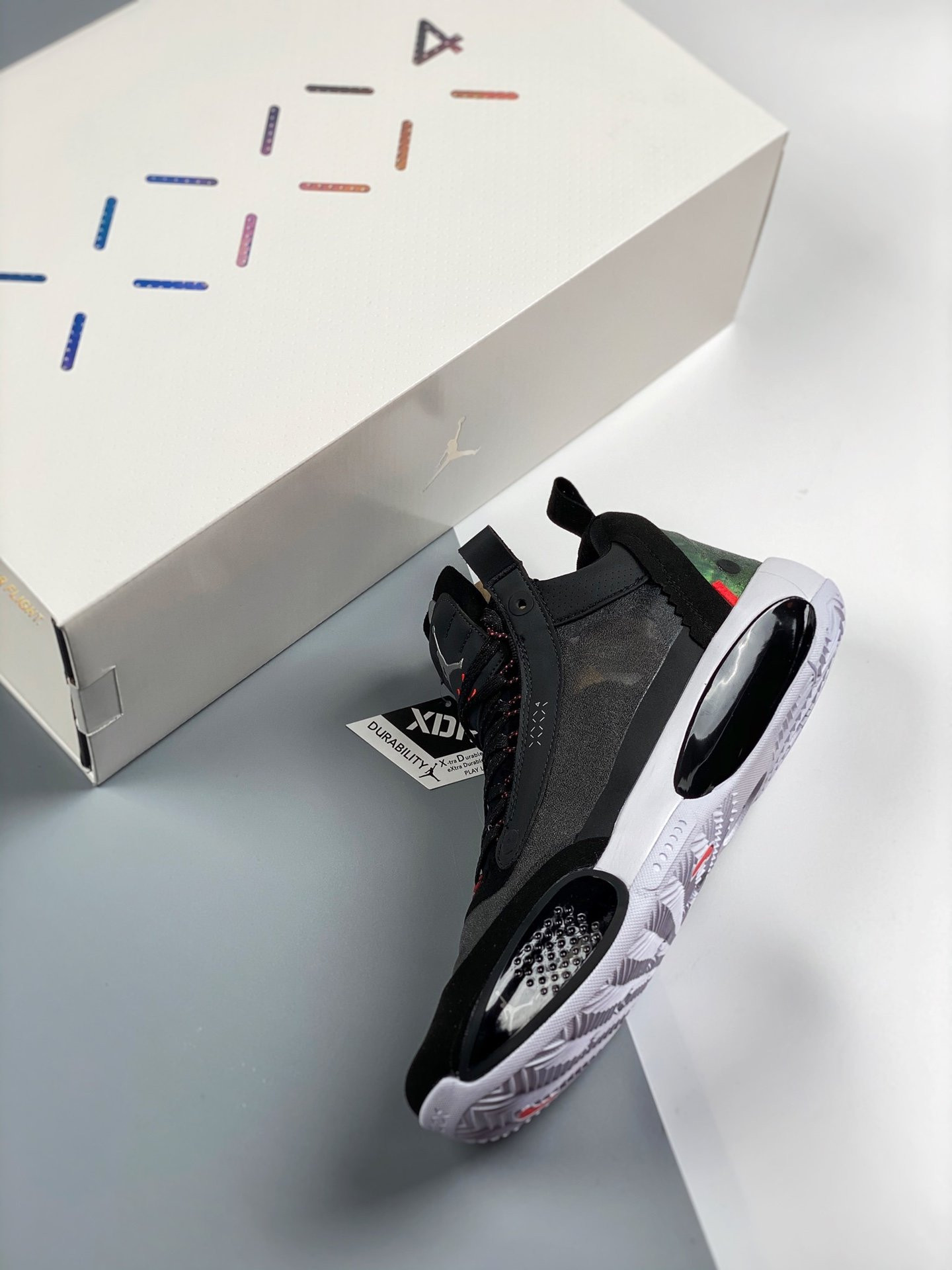 Air Jordan 34 Low “Heritage” Black/Metallic Silver-White-Red Orbit