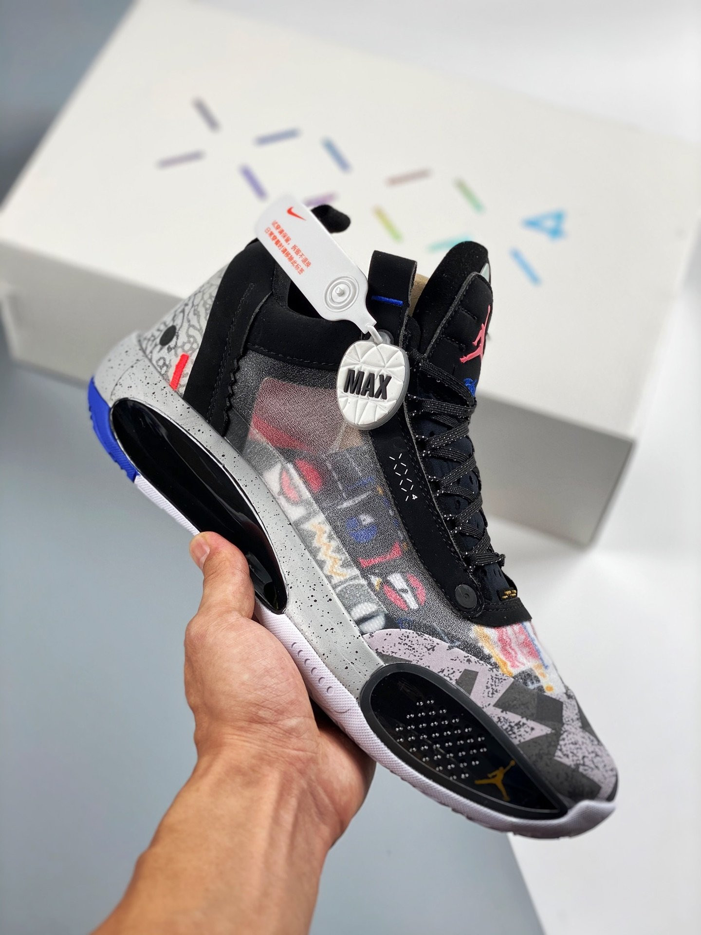 Air Jordan 34 Low “Print” Black/Laser On Sale