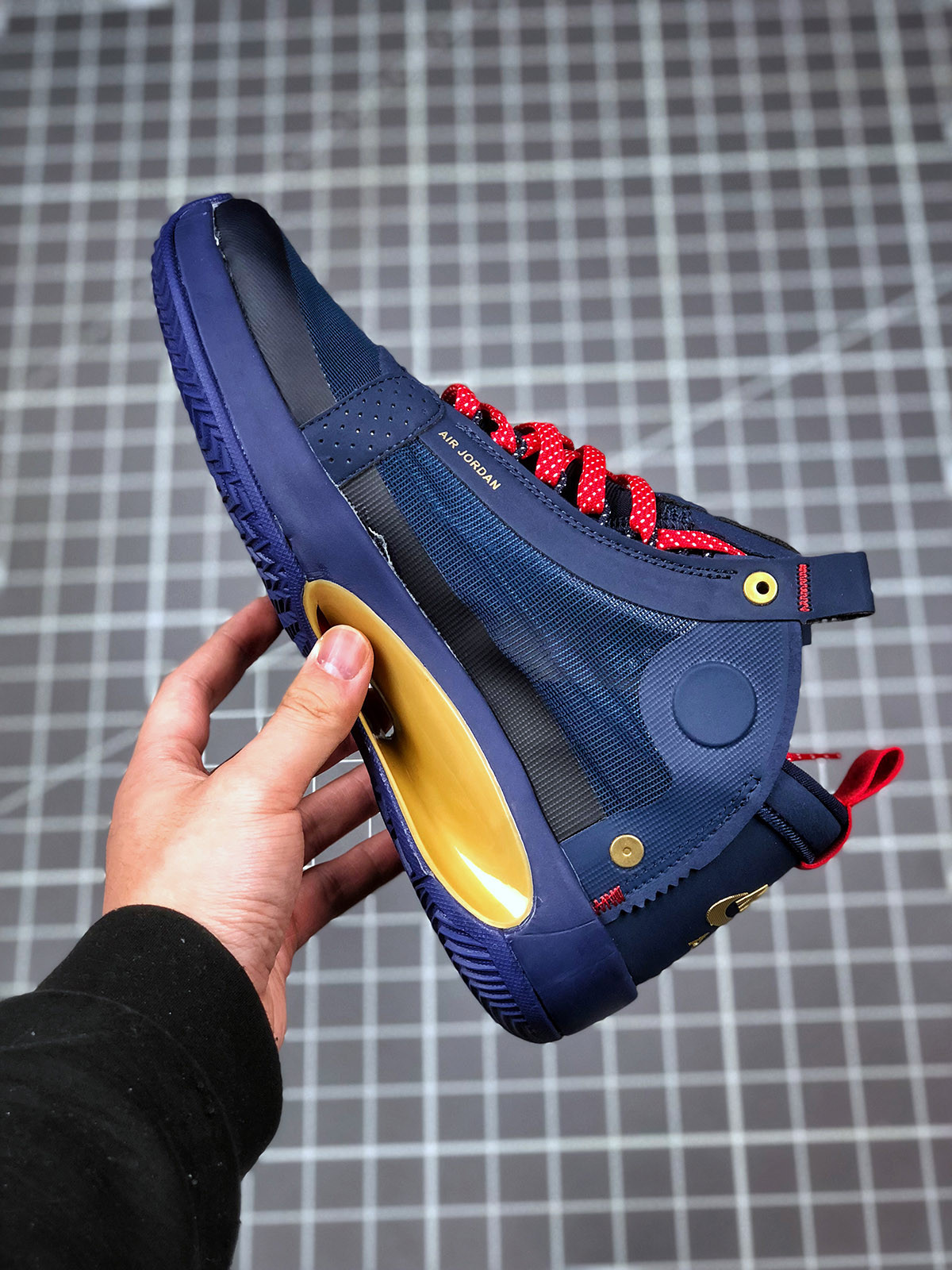 Air Jordan 34 Navy Blue/Gold On Sale