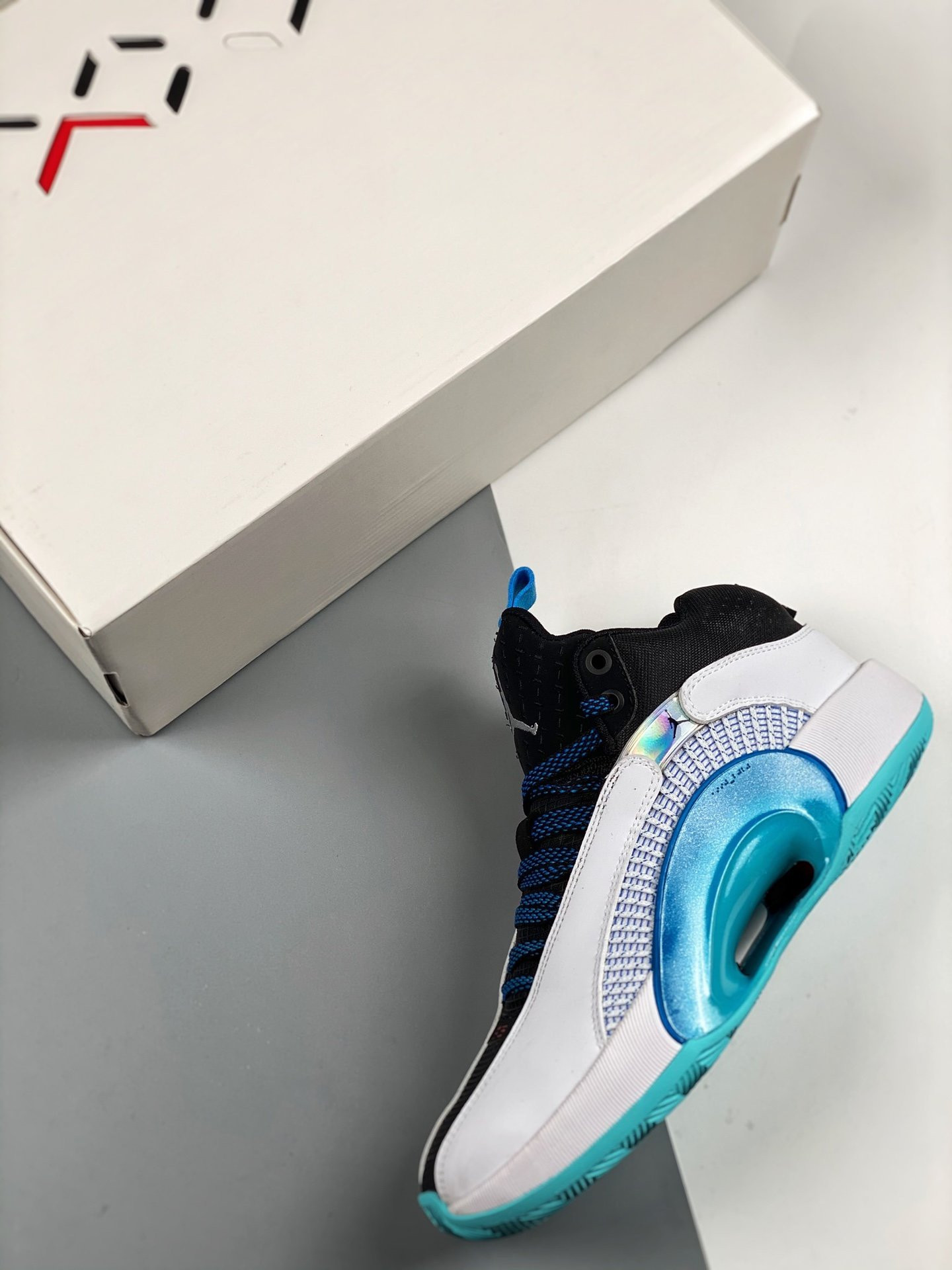 Air Jordan 35 “Morpho” White Blue Black On Sale