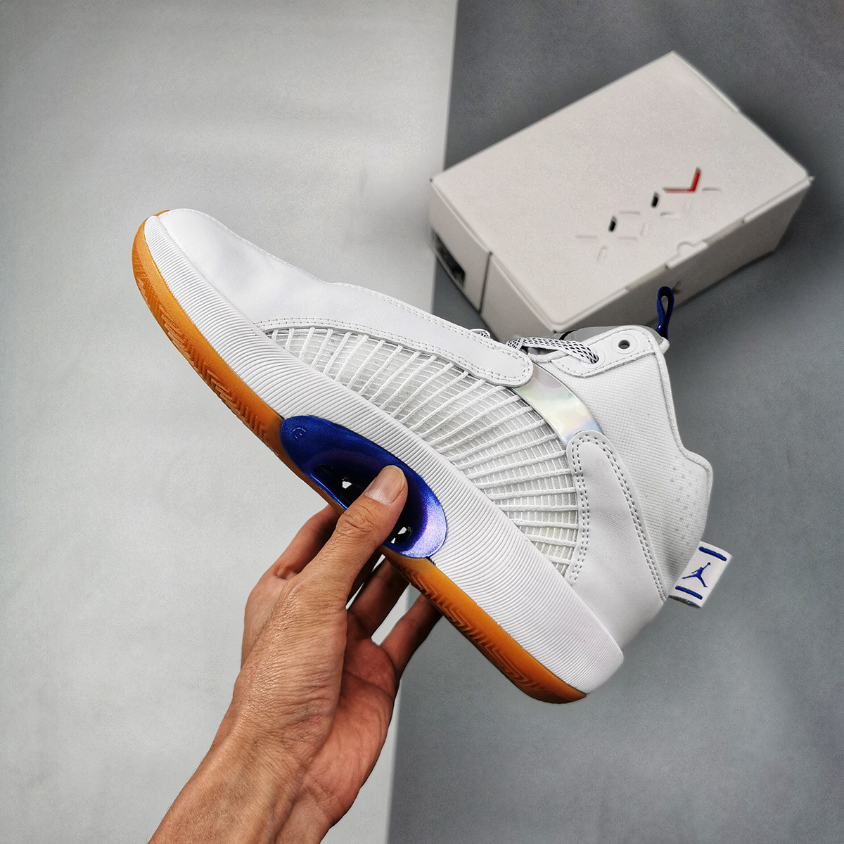 Air Jordan 35 “Sisterhood” White/Black-Hyper Royal-Gum Medium Brown