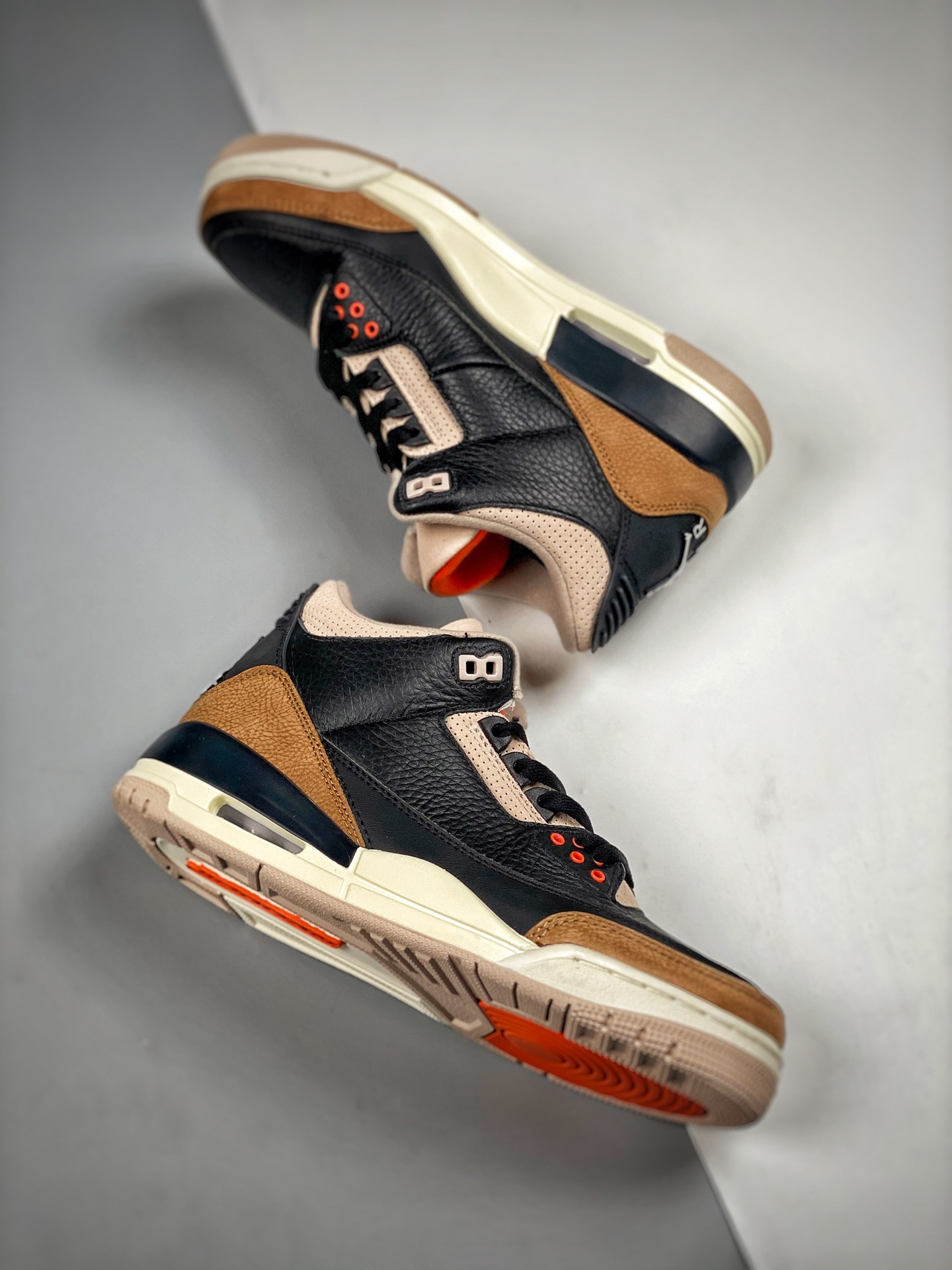 Air Jordan 3 “Desert Elephant” Black/Rush Orange /Fossil Stone/Sail For Sale