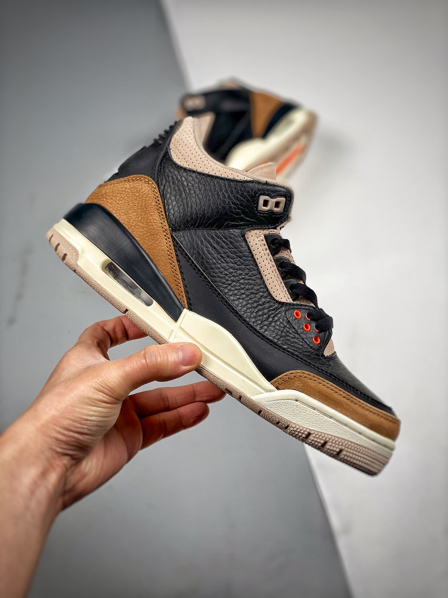 Air Jordan 3 “Desert Elephant” Black/Rush Orange /Fossil Stone/Sail For Sale