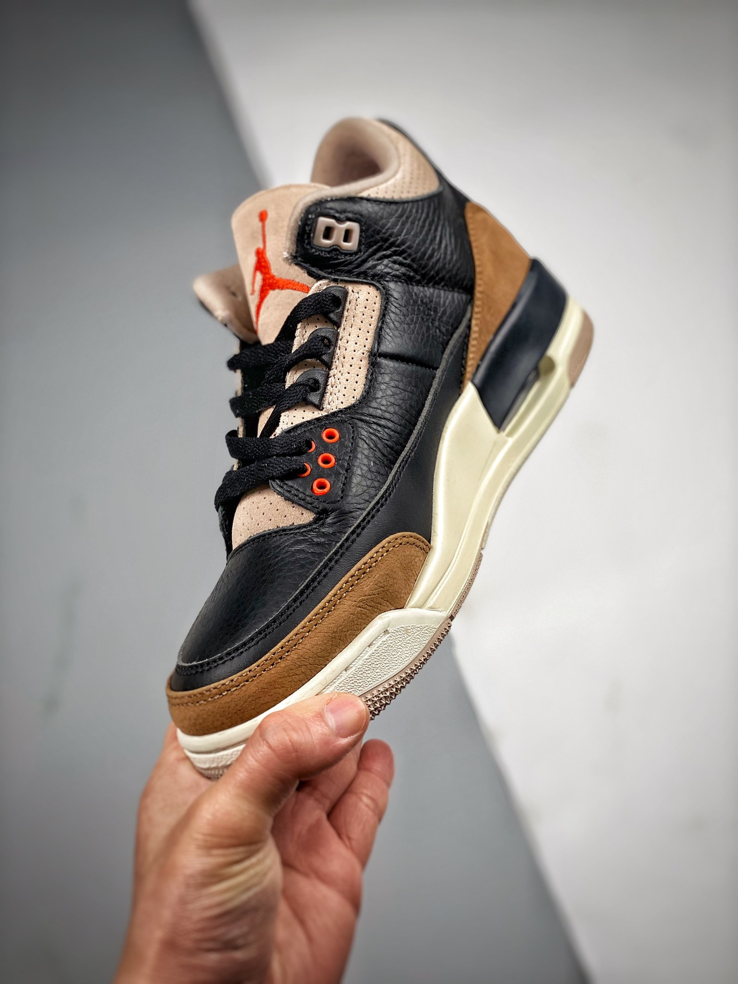Air Jordan 3 “Desert Elephant” Black/Rush Orange /Fossil Stone/Sail For Sale