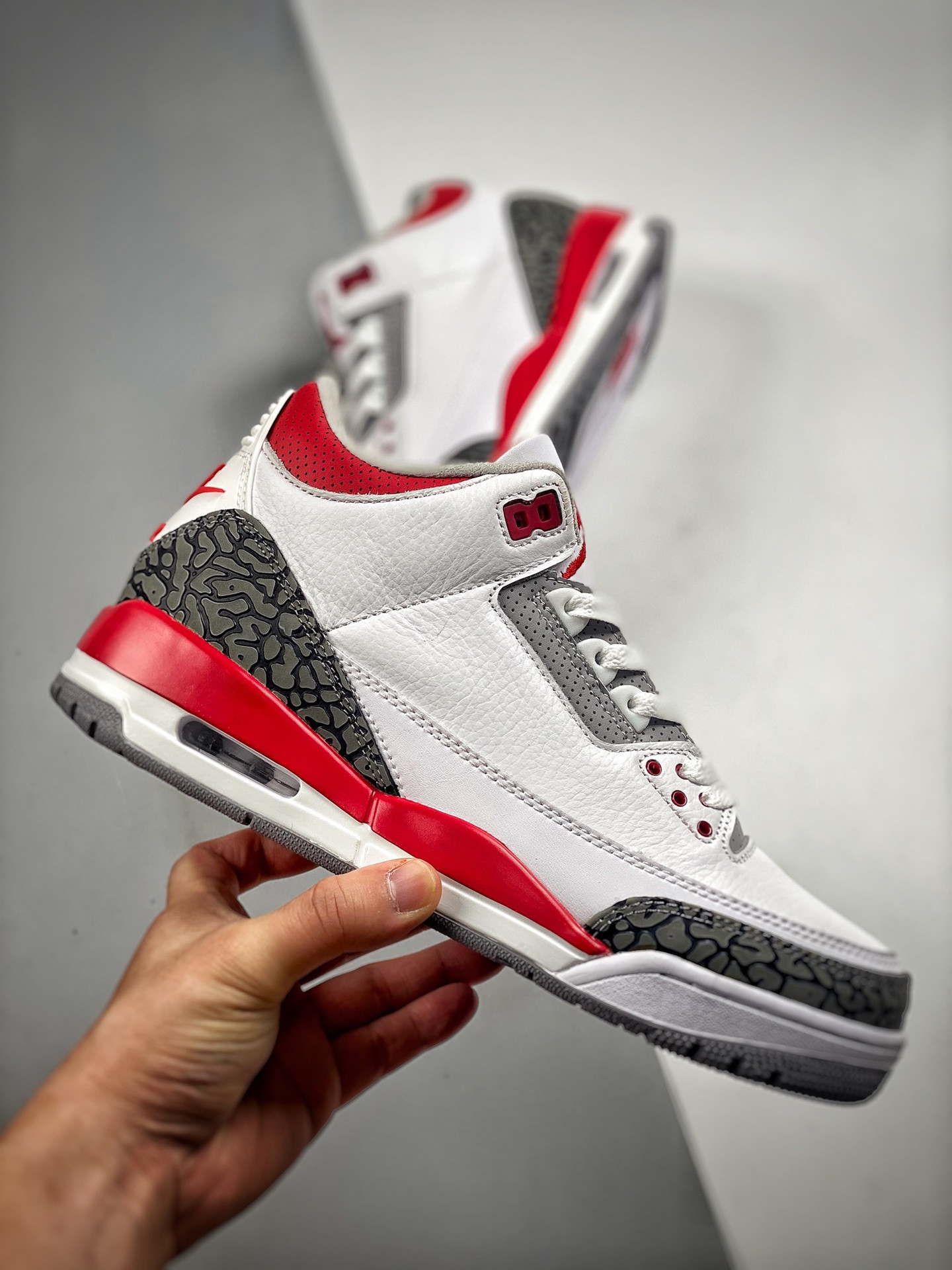 Air Jordan 3 OG White/Fire Red-Black For Sale