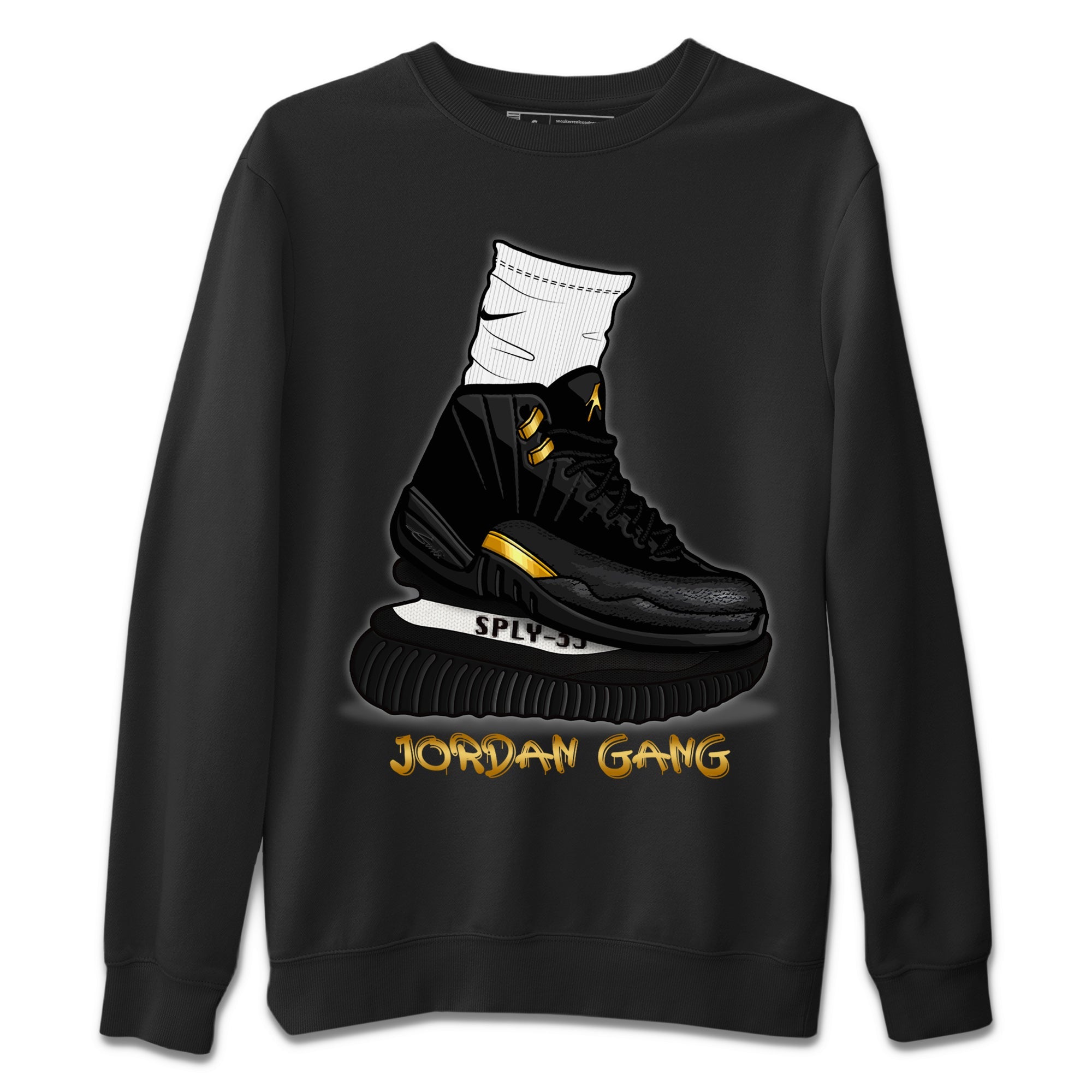 Air Jordan Gang Unisex Sweater – Air Jordan 12 Black Taxi, Sneakers Matching Sweater