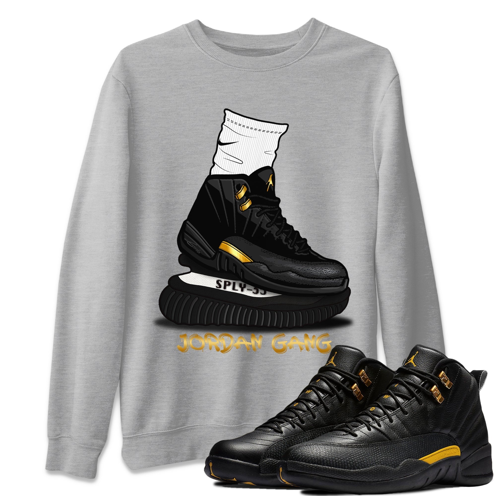 Air Jordan Gang Unisex Sweater – Air Jordan 12 Black Taxi, Sneakers Matching Sweater