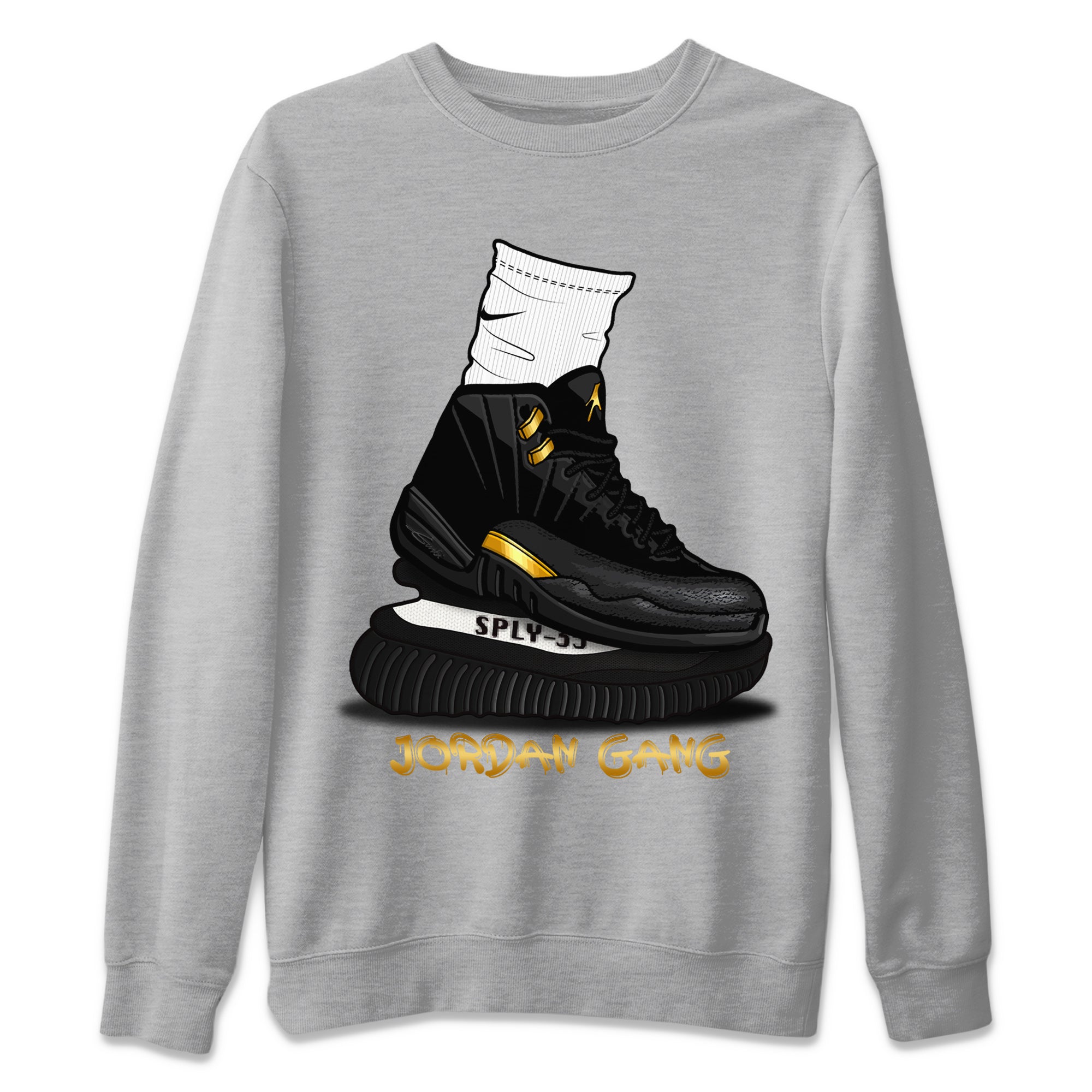 Air Jordan Gang Unisex Sweater – Air Jordan 12 Black Taxi, Sneakers Matching Sweater