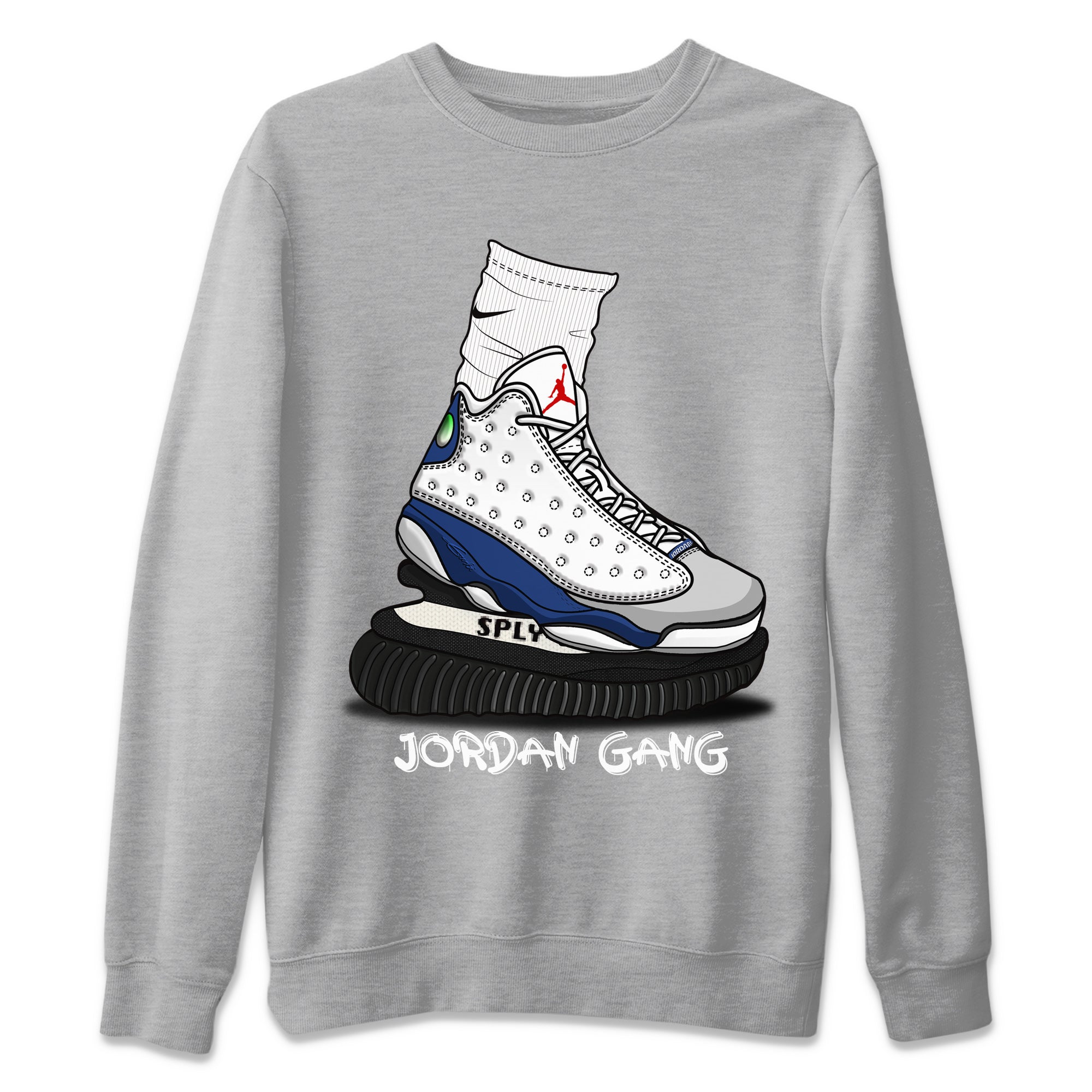 Air Jordan Gang Unisex Sweater – Air Jordan 13 French Blue, Sneakers Matching Sweater