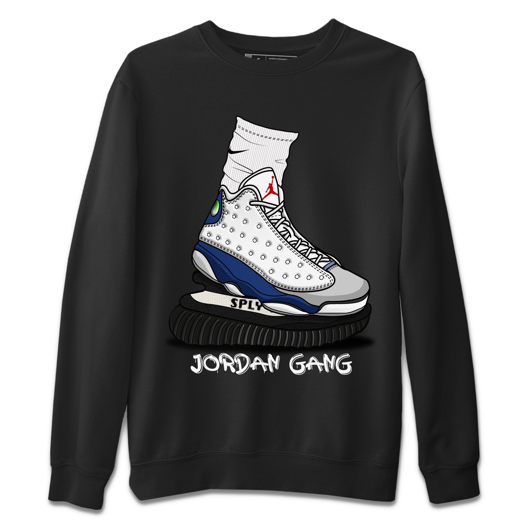 Air Jordan Gang Unisex Sweater – Air Jordan 13 French Blue, Sneakers Matching Sweater