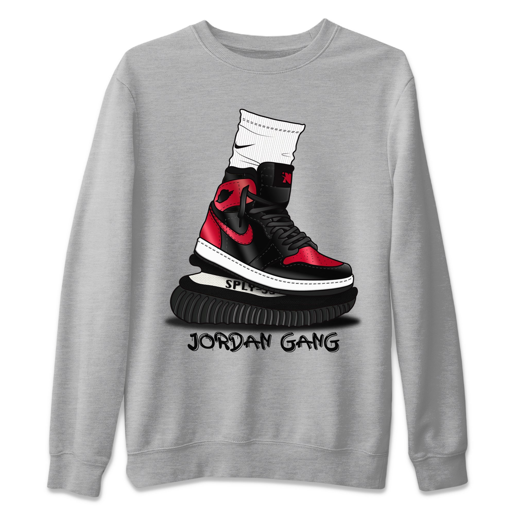 Air Jordan Gang Unisex Sweater – Air Jordan 1 Bred Patent, Sneakers Matching Sweater