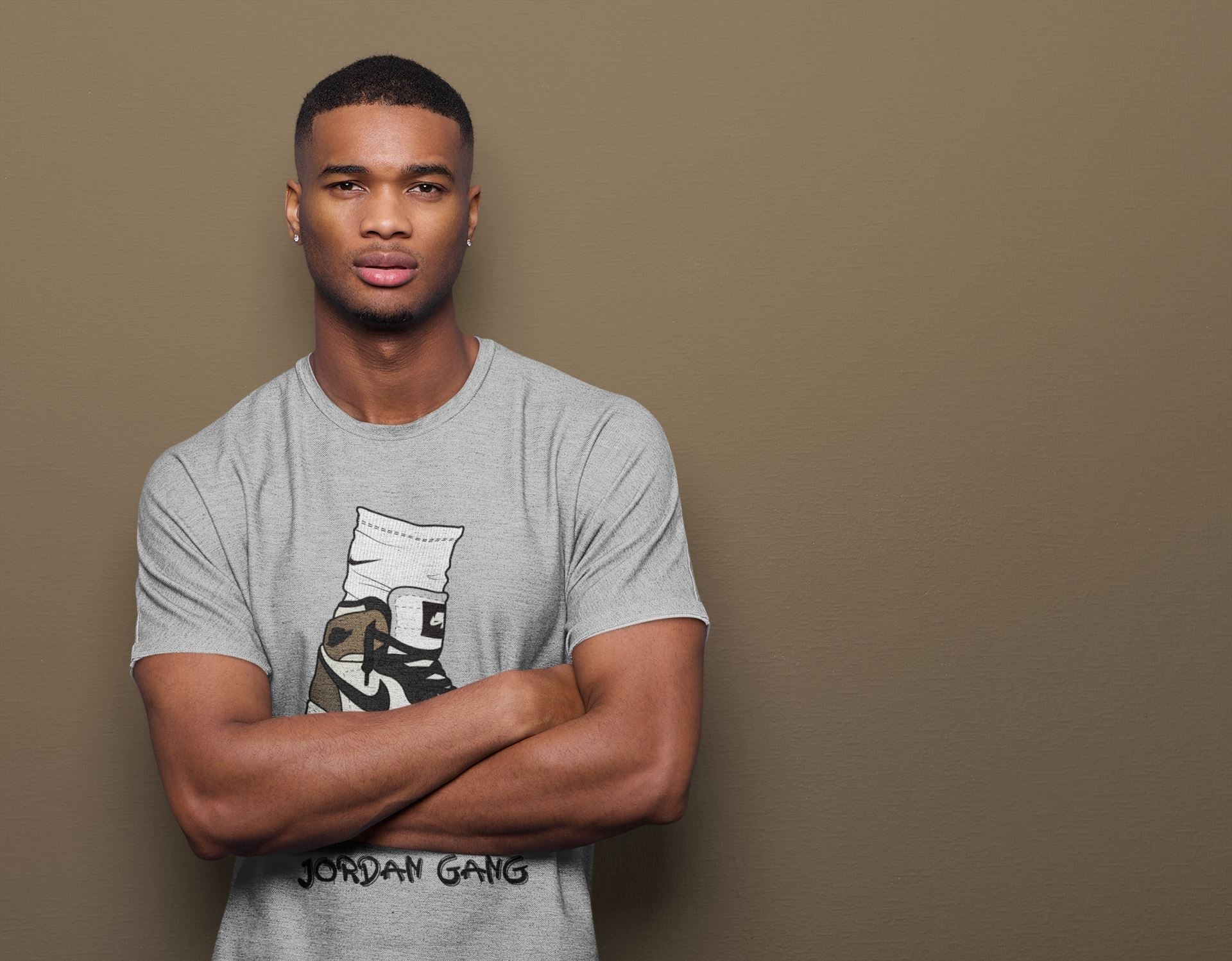 Air Jordan Gang Unisex Sweater – Air Jordan 1 Dark Mocha, Sneakers Matching Sweater