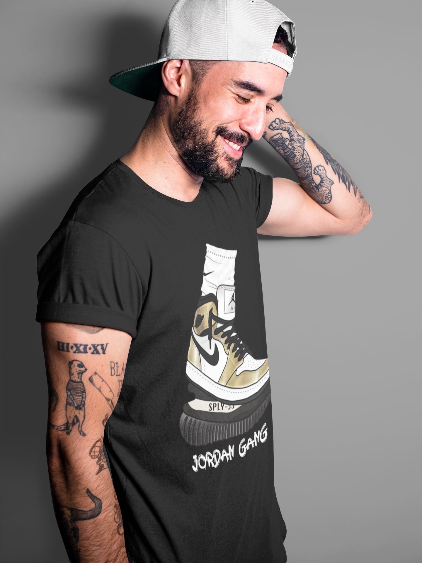 Air Jordan Gang Unisex Sweater – Air Jordan 1 Metallic Gold, Sneakers Matching Sweater