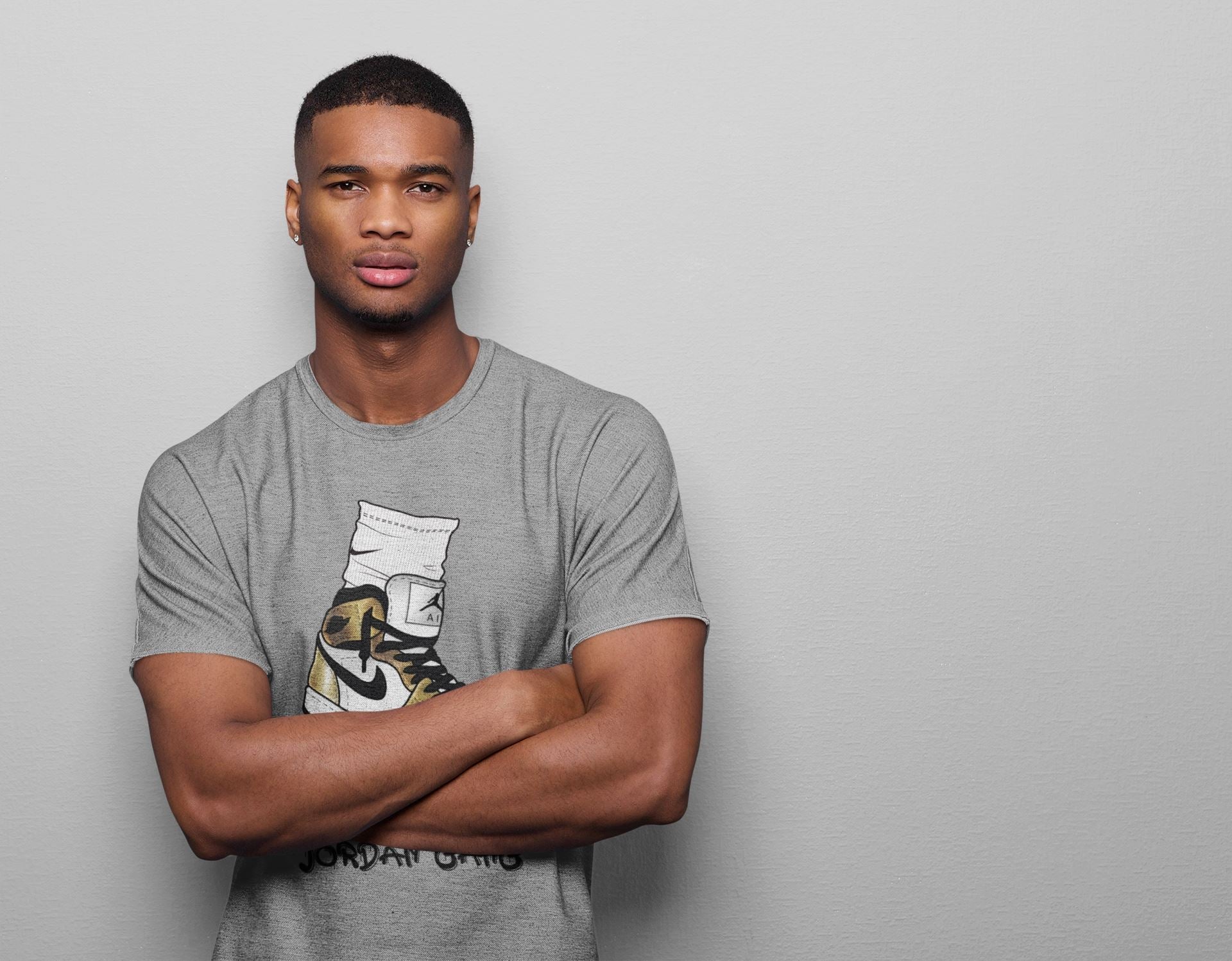 Air Jordan Gang Unisex Sweater – Air Jordan 1 Metallic Gold, Sneakers Matching Sweater