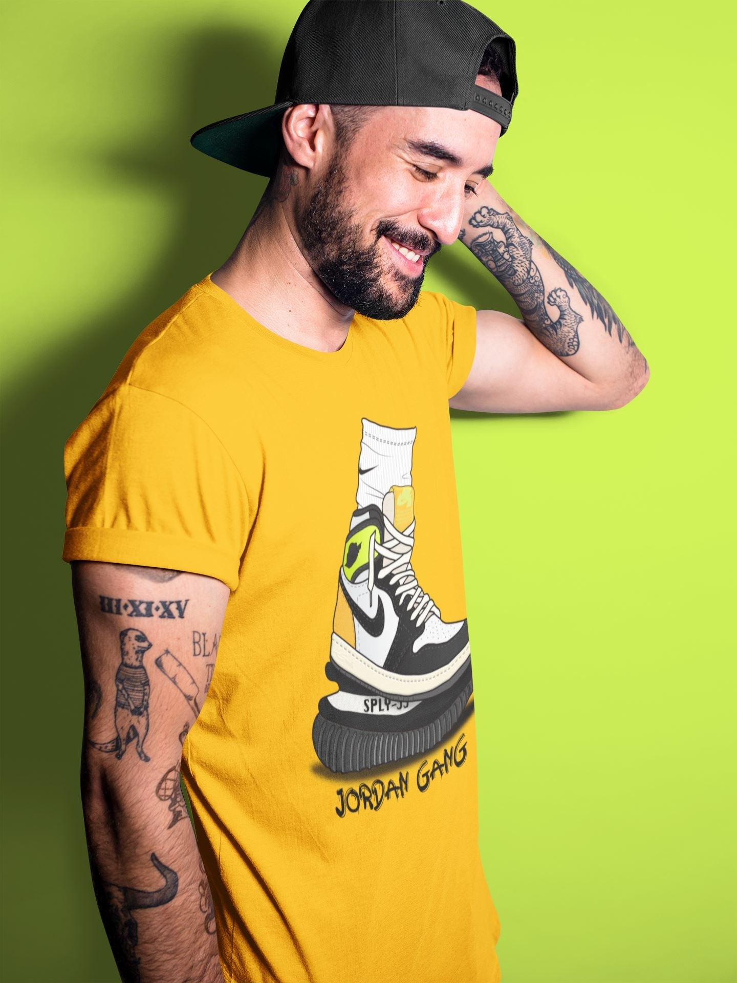 Air Jordan Gang Unisex Sweater – Air Jordan 1 Volt Gold, Sneakers Matching Sweater