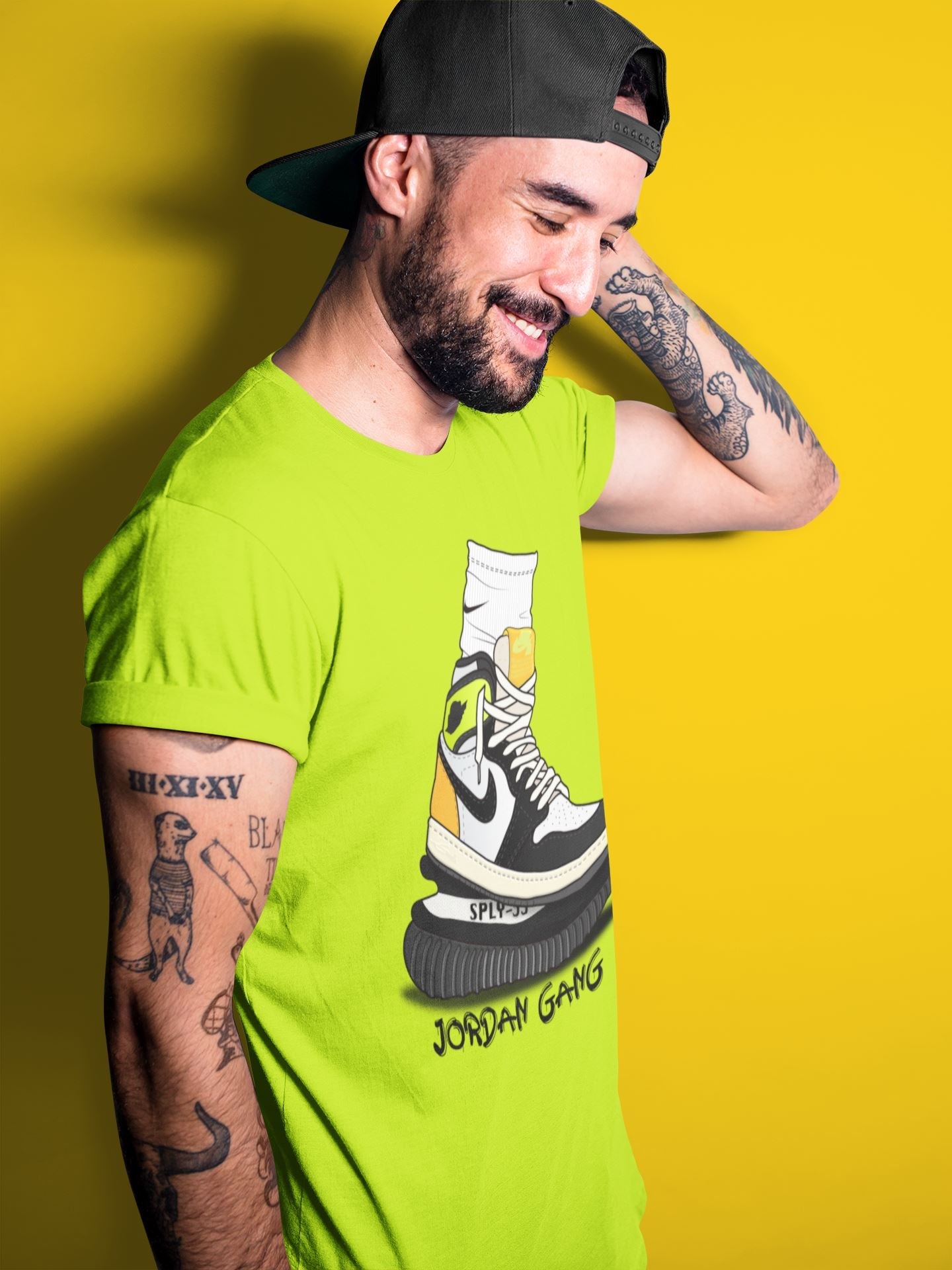 Air Jordan Gang Unisex Sweater – Air Jordan 1 Volt Gold, Sneakers Matching Sweater