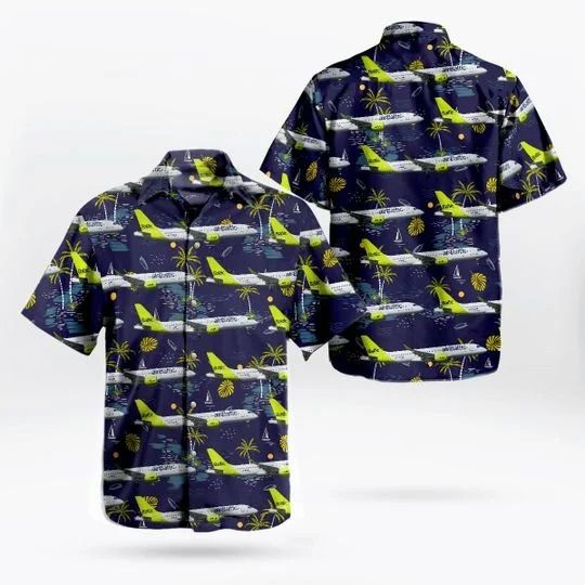 Airbaltic bombardier cseries hawaiian shirt